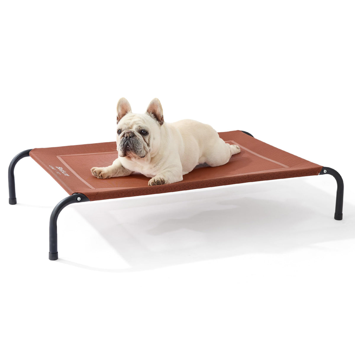 49" Large Elevated Cooling Dog Bed – Breathable Raised Outdoor Pet Cot, Grey