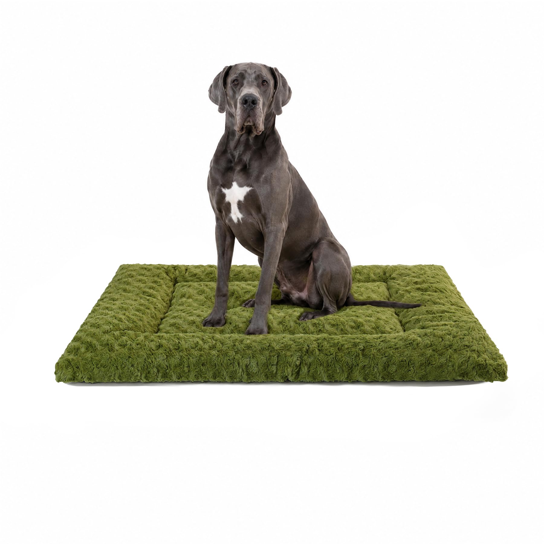 36" x 23" Washable Dog Bed Mat – Soft Plush Crate Pad for Medium Dogs