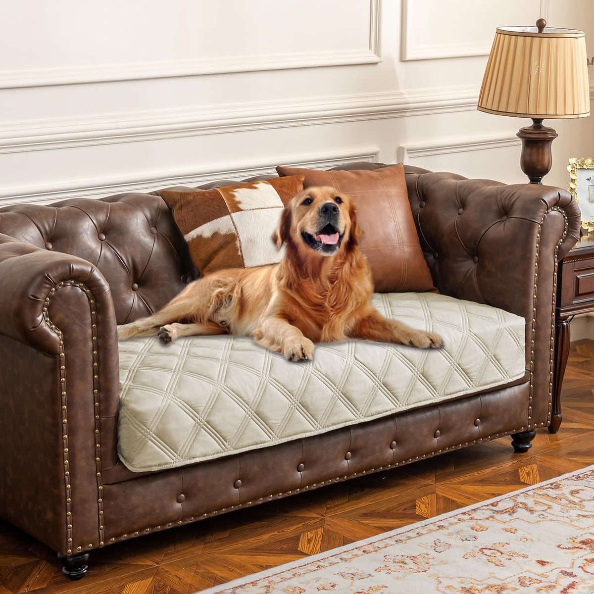 Reversible Quilted Pet Furniture Cover