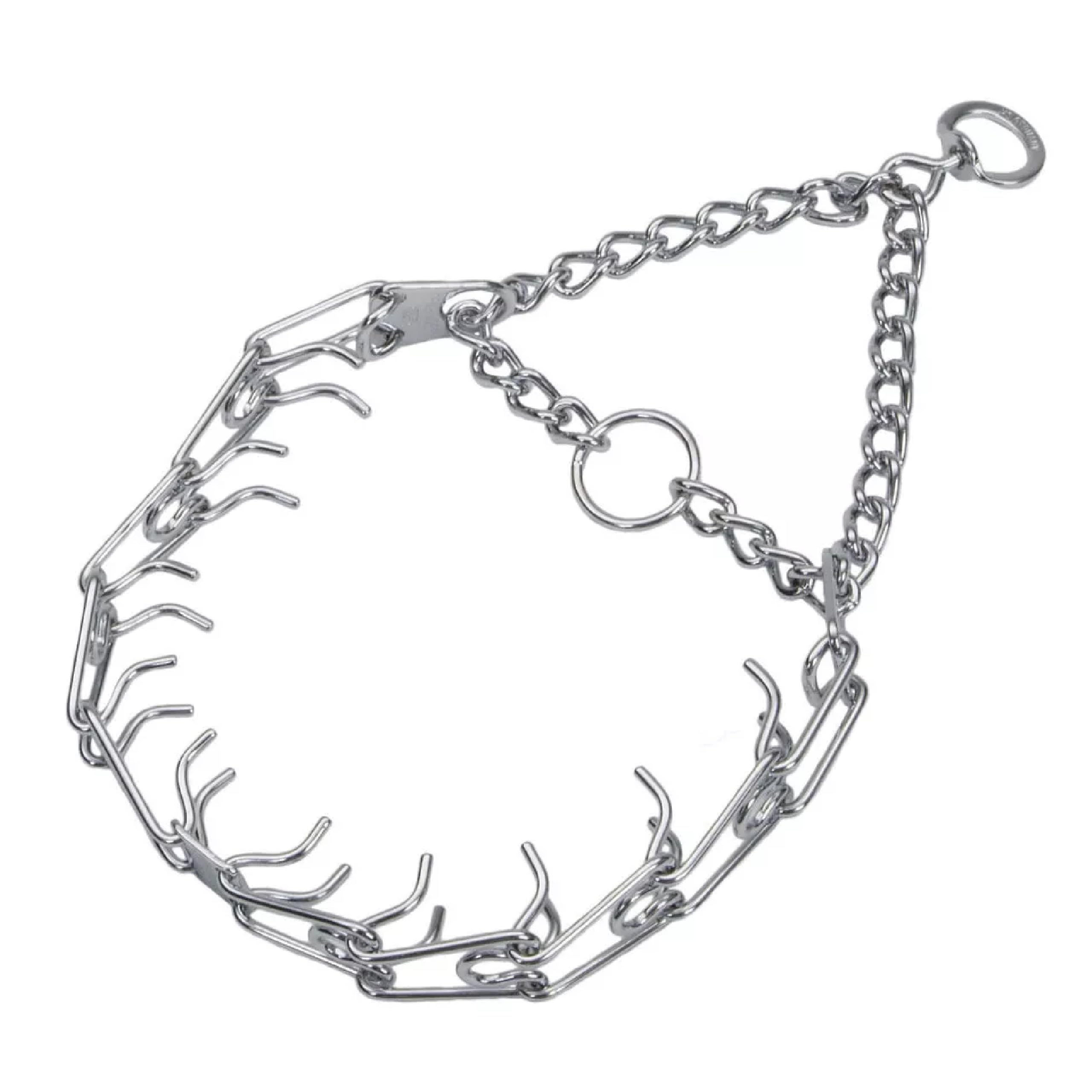 3.0mm Prong Dog Training Collar – 22" Adjustable Chrome-Plated Steel Collar