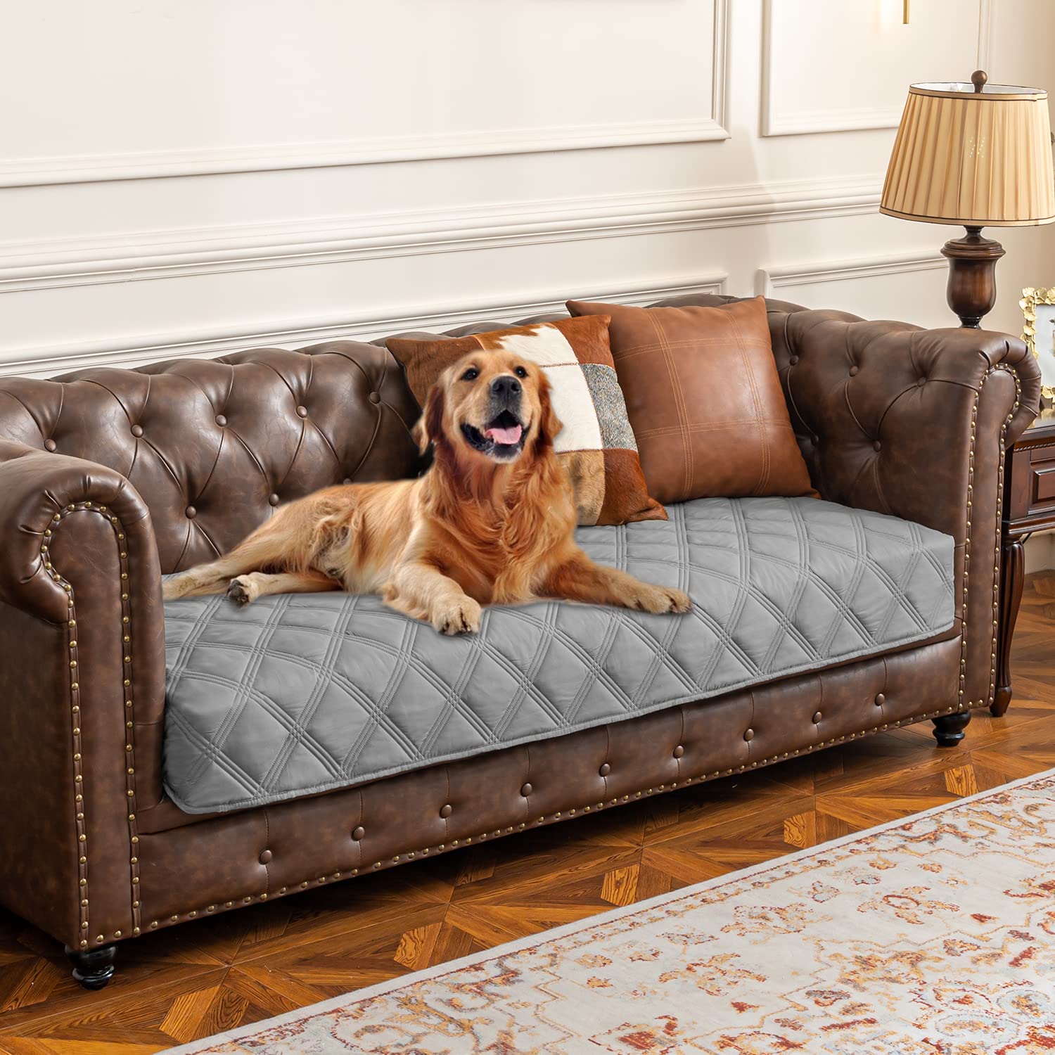Reversible Quilted Pet Furniture Cover