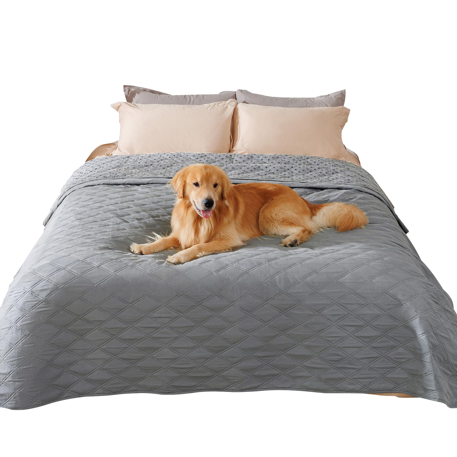 Quilted Pet Couch Protector with Non-Slip Back