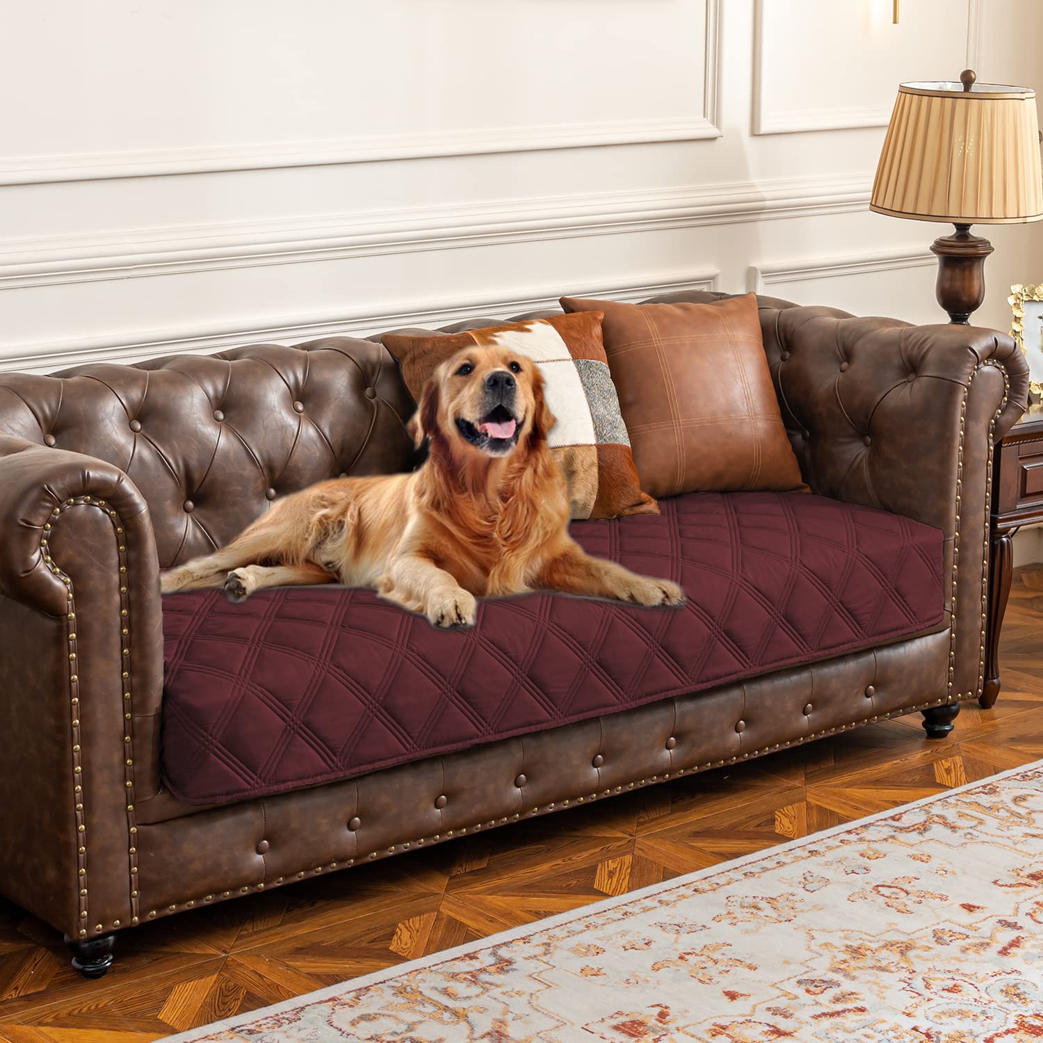 Reversible Quilted Pet Furniture Cover