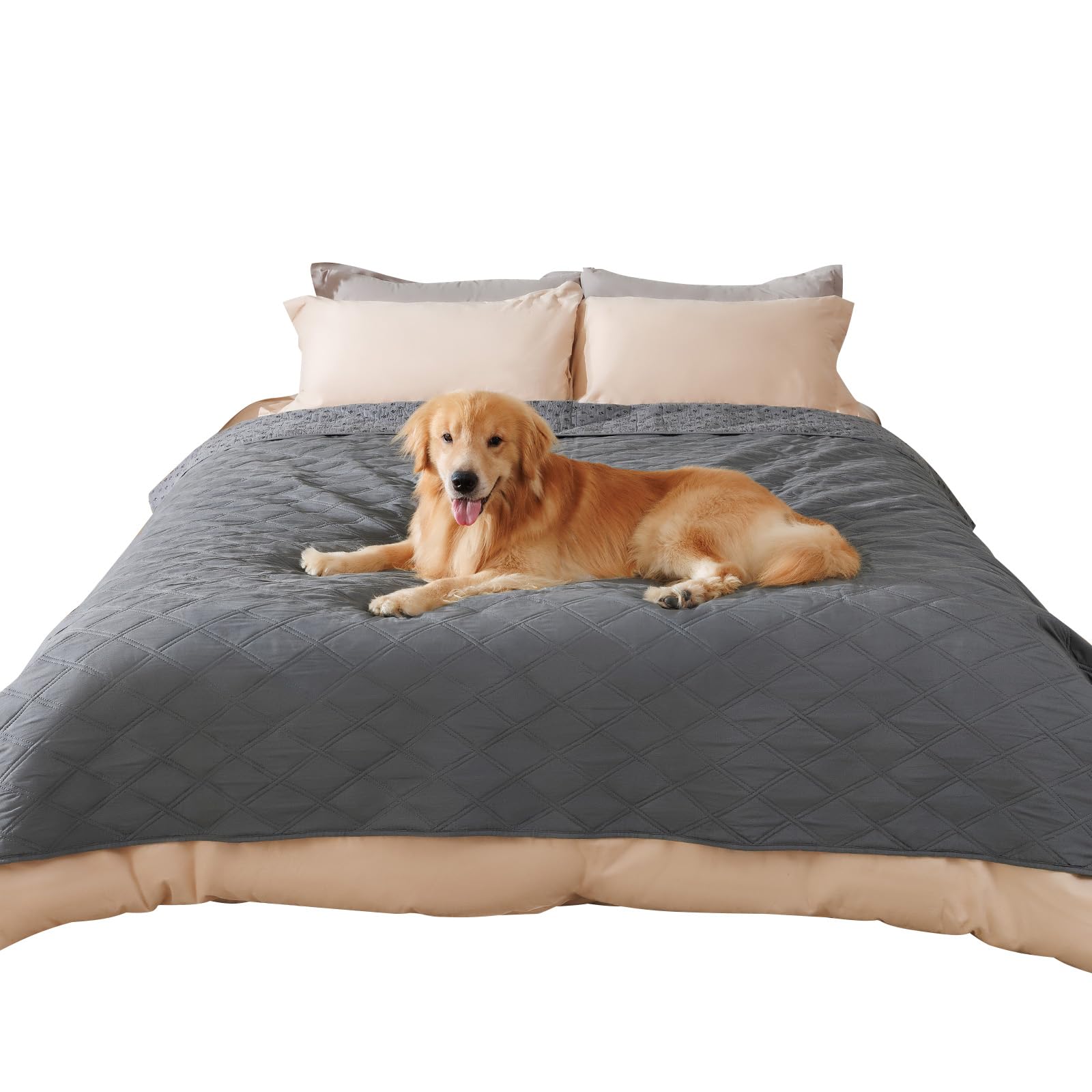 Quilted Pet Couch Protector with Non-Slip Back