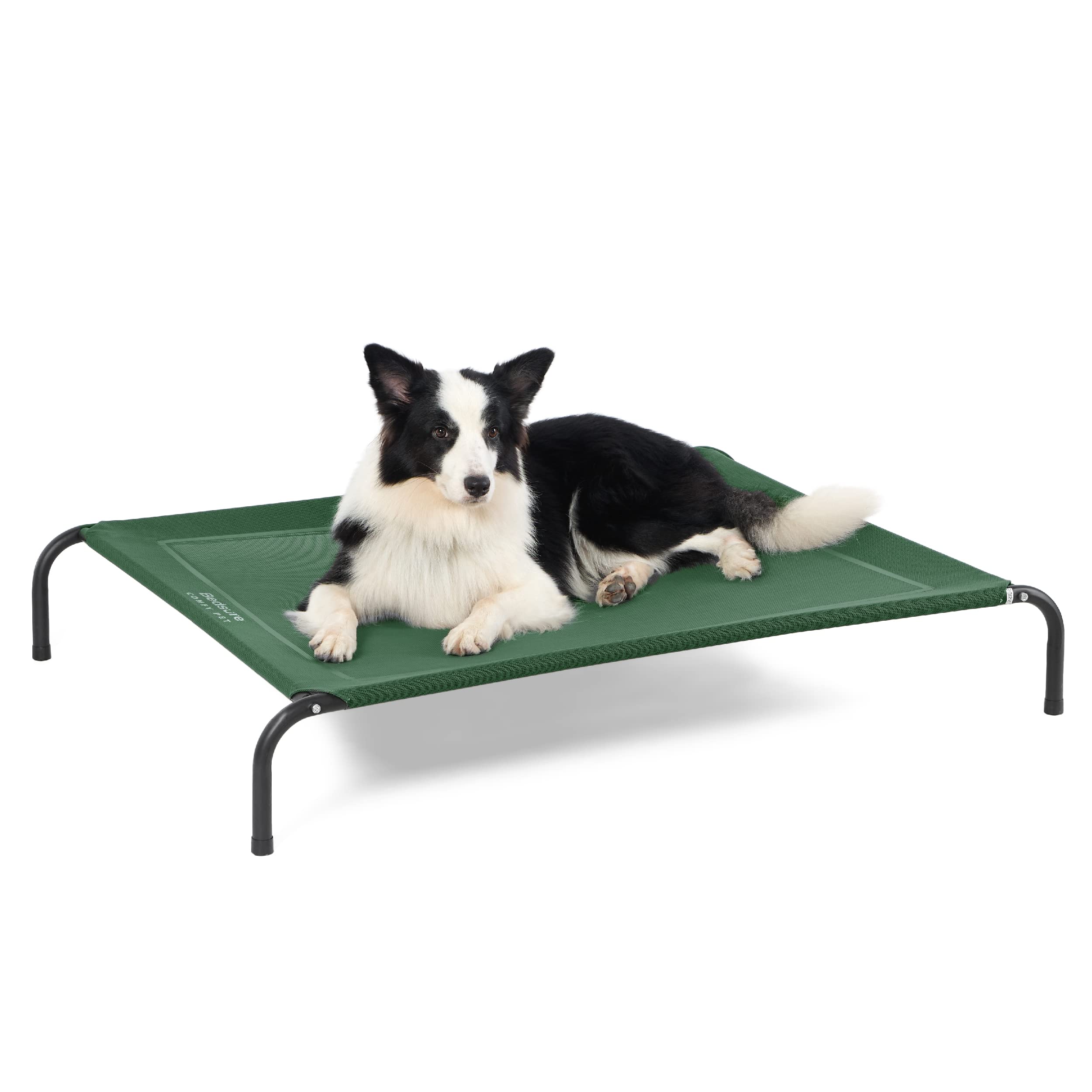 49" Large Elevated Cooling Dog Bed – Breathable Raised Outdoor Pet Cot, Grey
