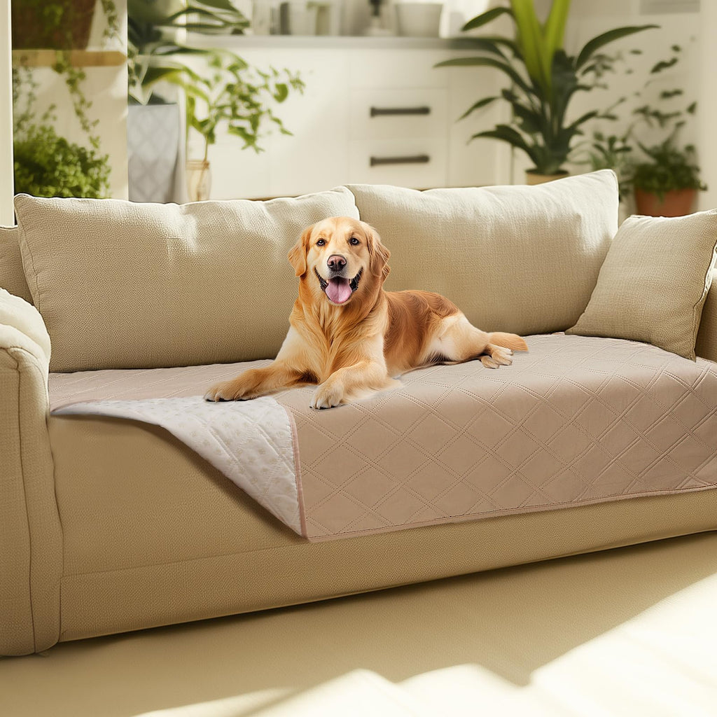 Quilted Pet Couch Protector with Non-Slip Back