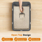 2-Pack XL Stainless Steel Cat Litter Boxes with Scoops