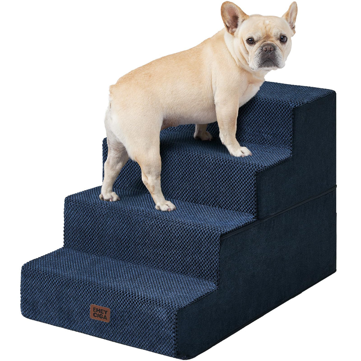 4-Step Dog Stairs for Bed – 18" Pet Steps for Small Dogs & Cats