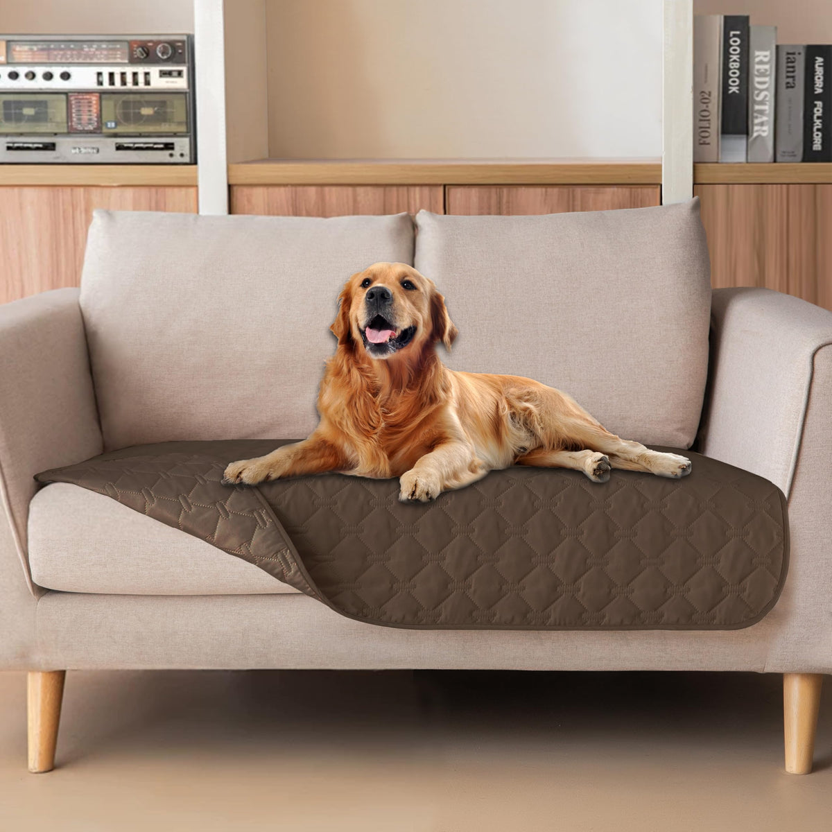 Reversible Quilted Pet Blanket for Beds & Sofas