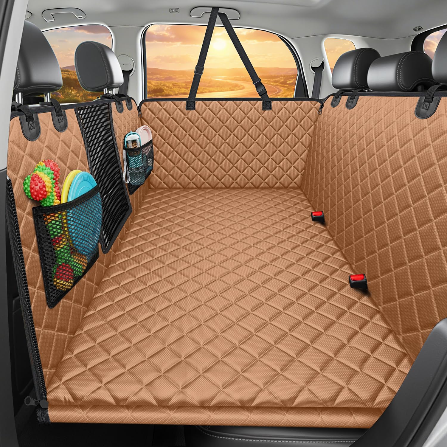 Hard-Bottom Dog Back Seat Extender & Car Cover