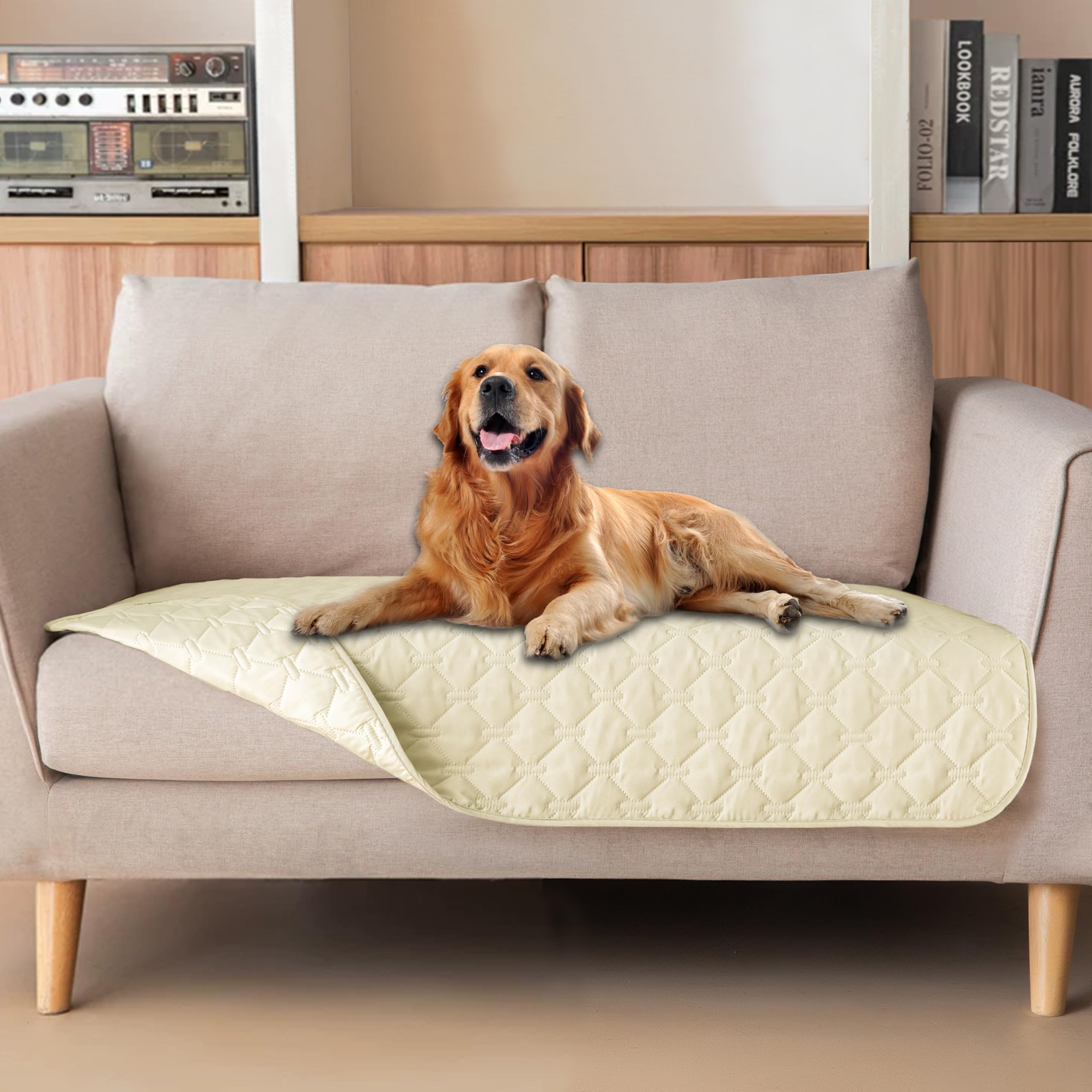 Reversible Quilted Pet Blanket for Beds & Sofas