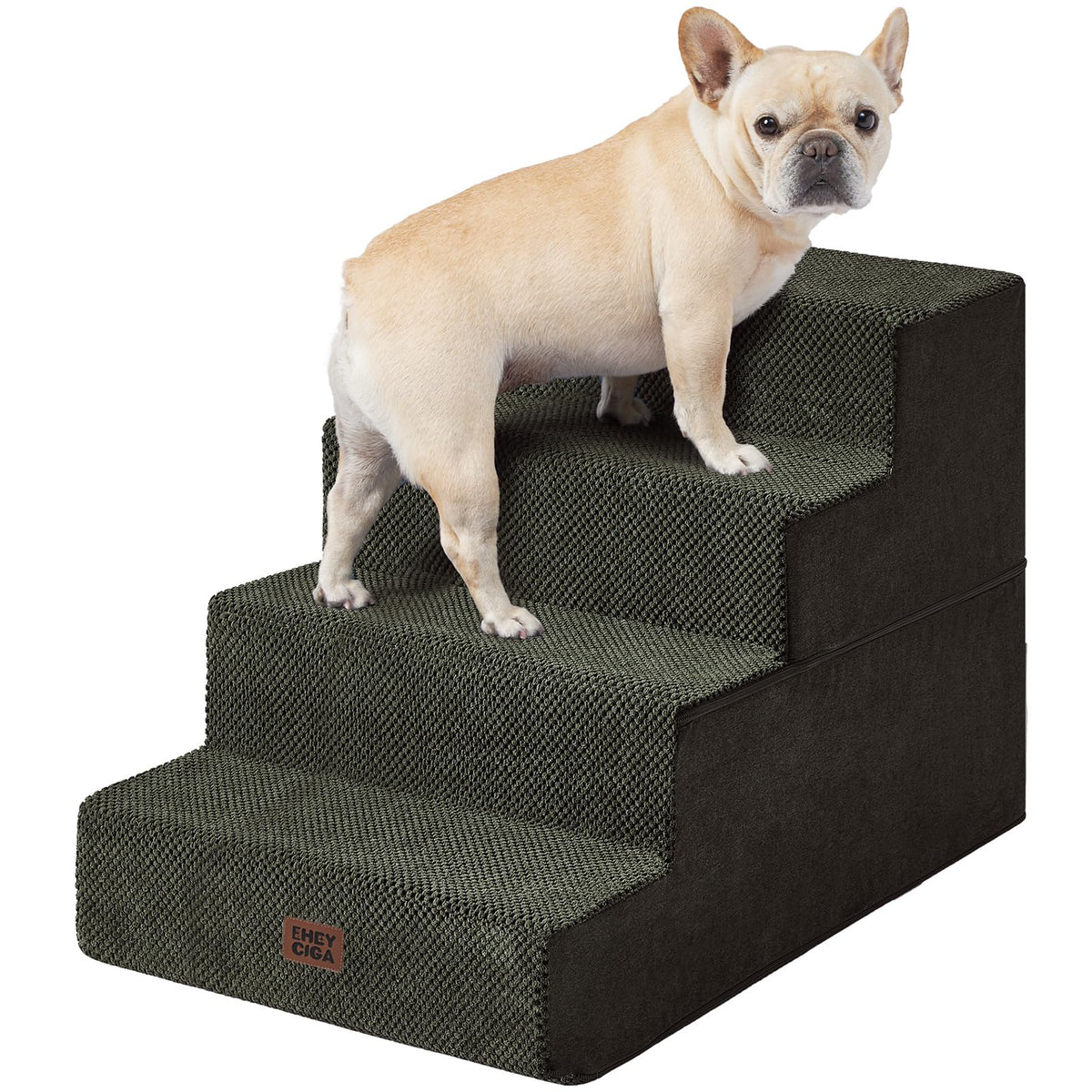 4-Step Dog Stairs for Bed – 18" Pet Steps for Small Dogs & Cats