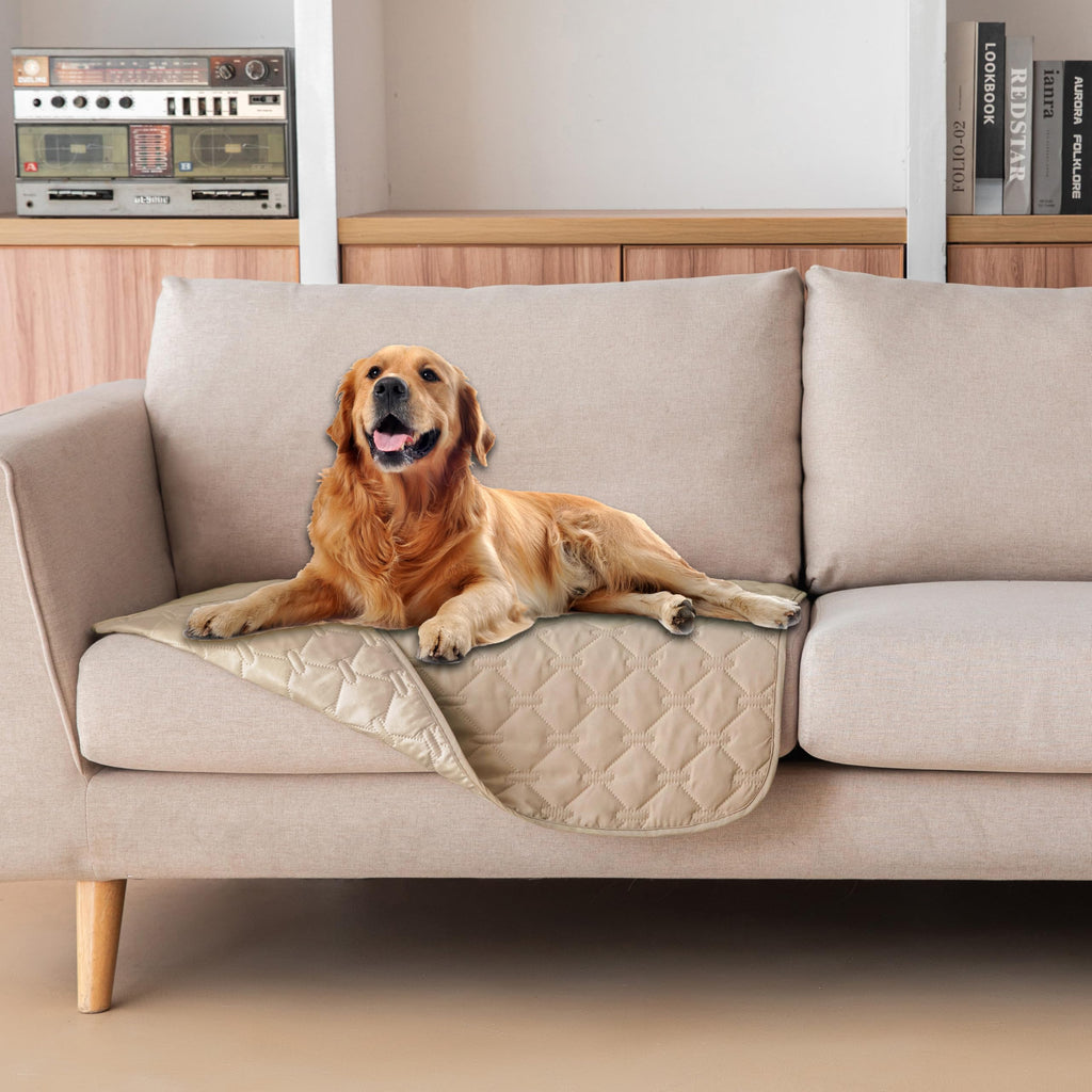 Reversible Quilted Pet Blanket for Beds & Sofas