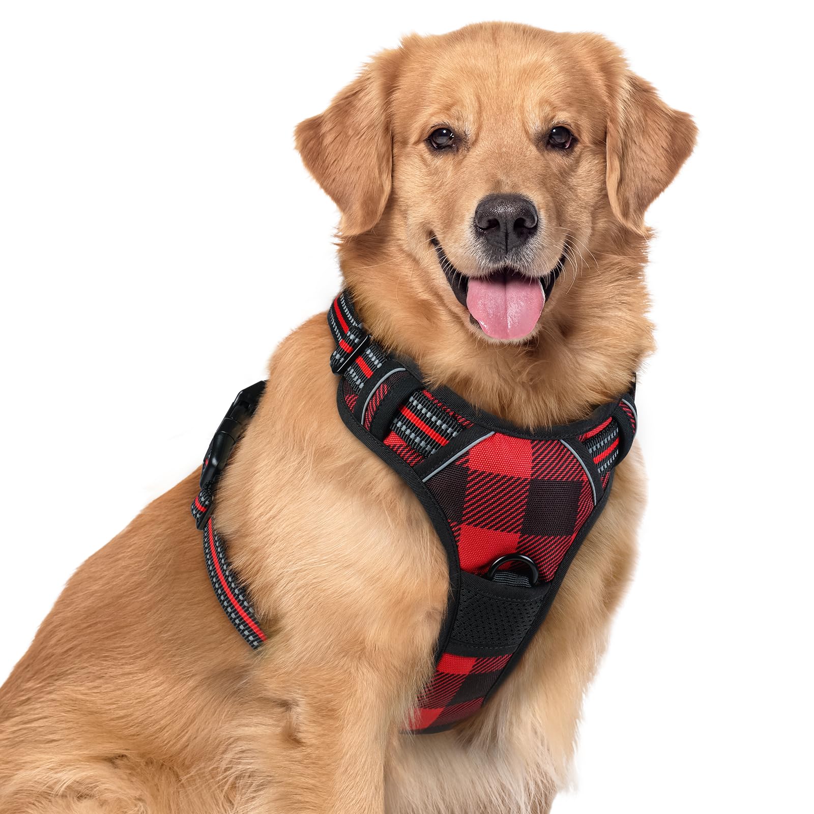 No Pull Dog Harness for Large Dogs – Adjustable Pet Vest with 2 Leash Clips