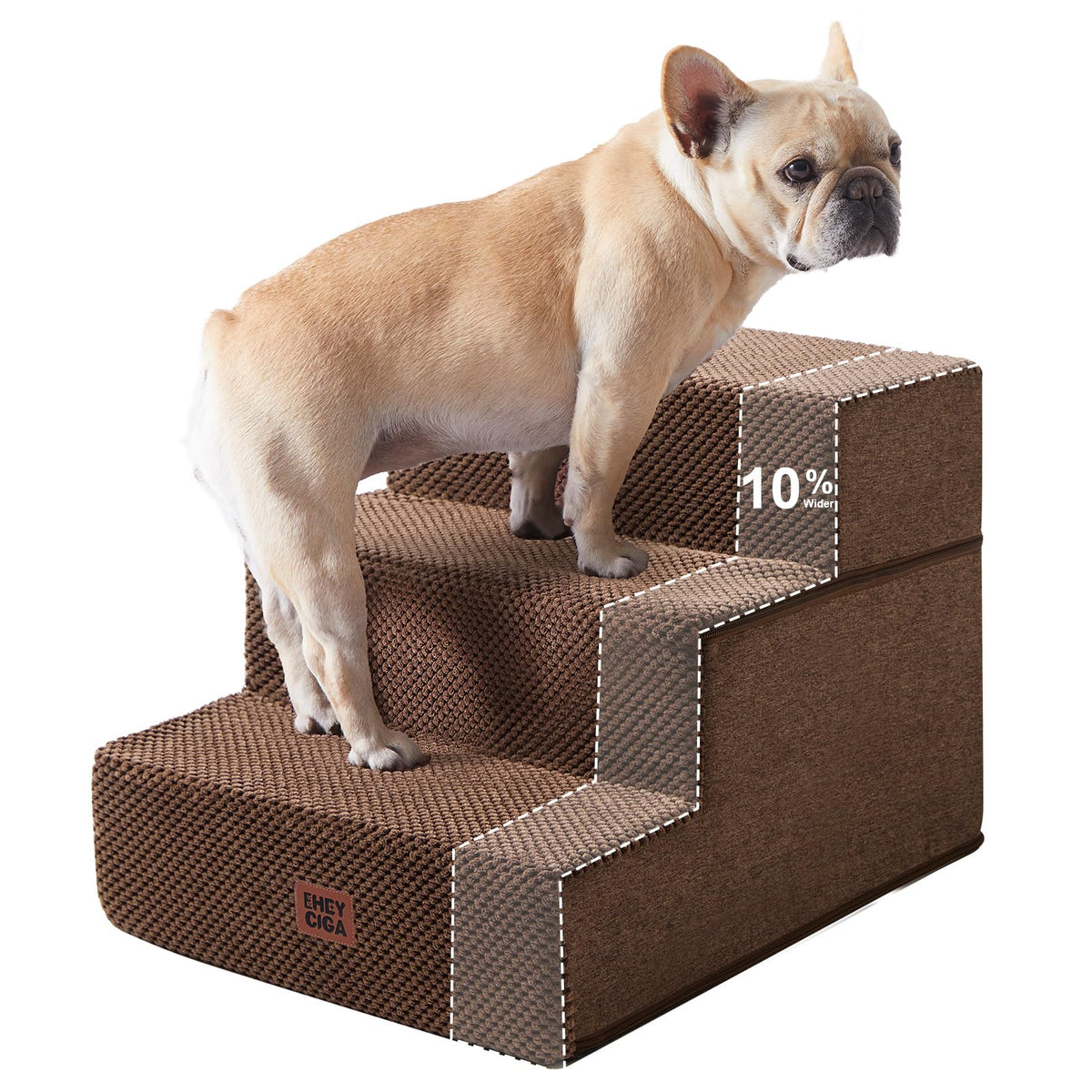 4-Step Dog Stairs for Bed – 18" Pet Steps for Small Dogs & Cats