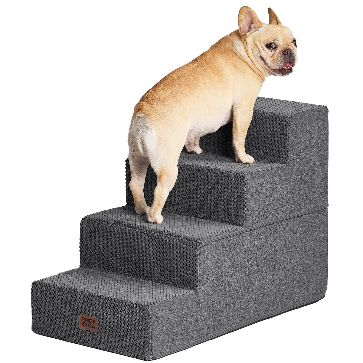4-Step Dog Stairs for Bed – 18" Pet Steps for Small Dogs & Cats