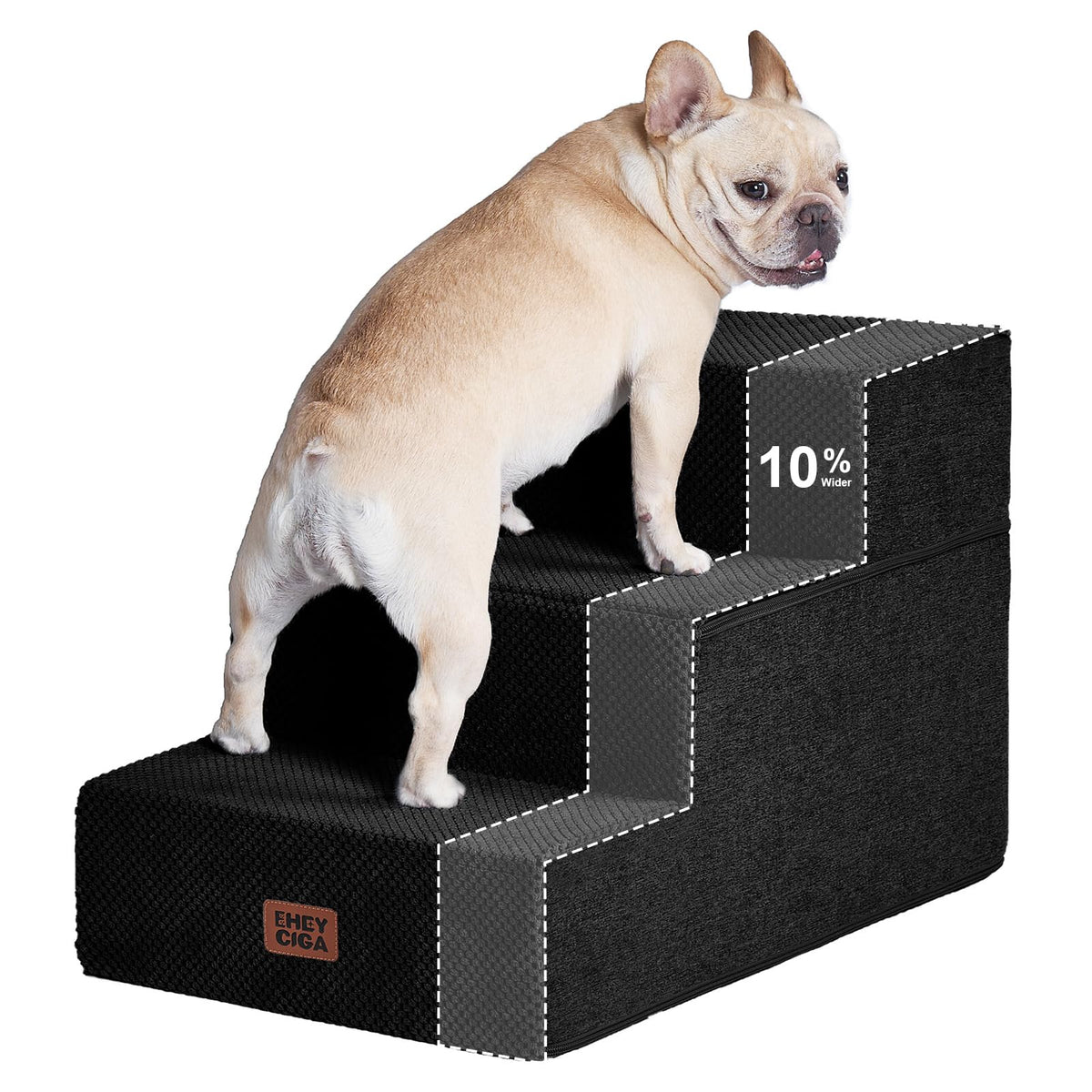 4-Step Dog Stairs for Bed – 18" Pet Steps for Small Dogs & Cats