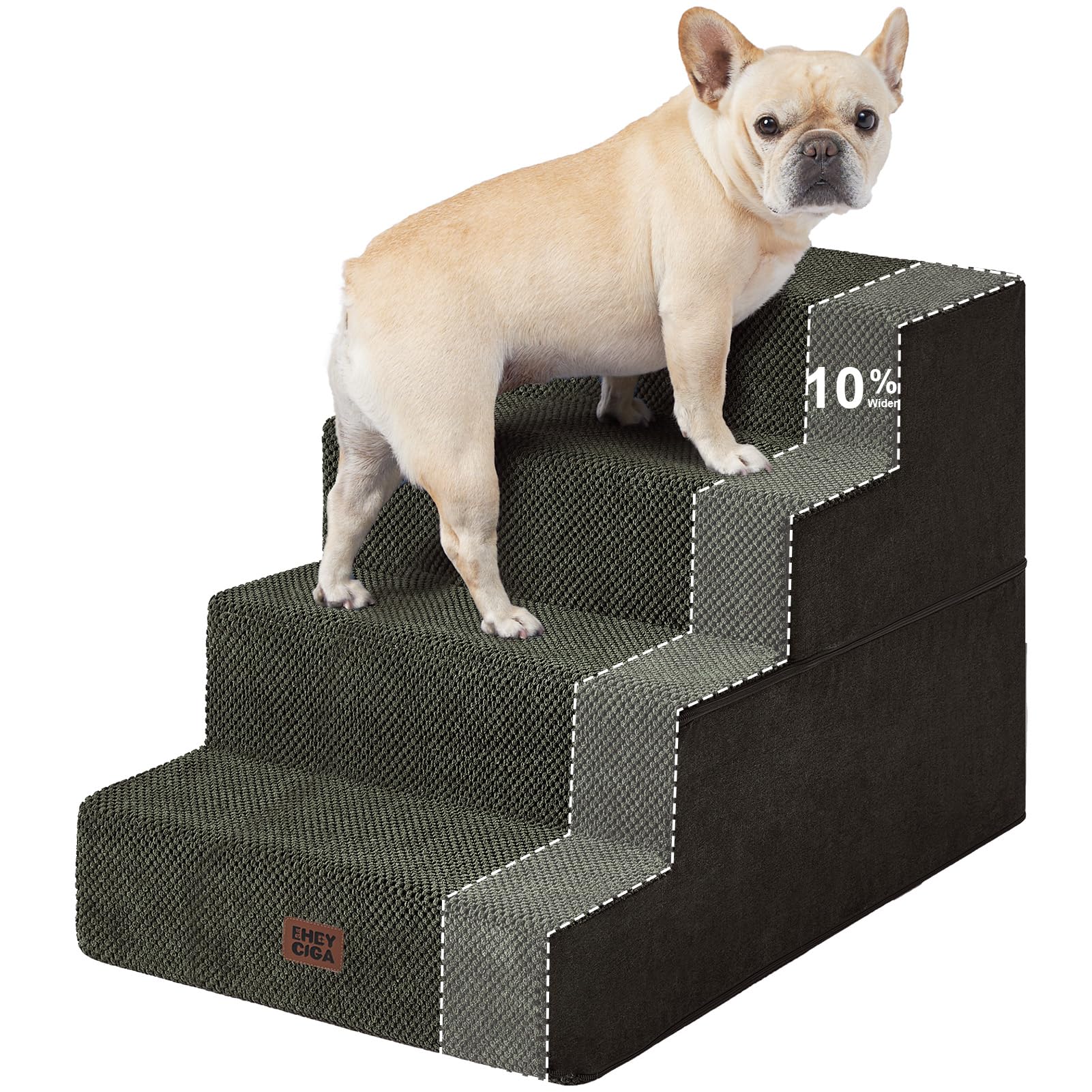 4-Step Dog Stairs for Bed – 18" Pet Steps for Small Dogs & Cats