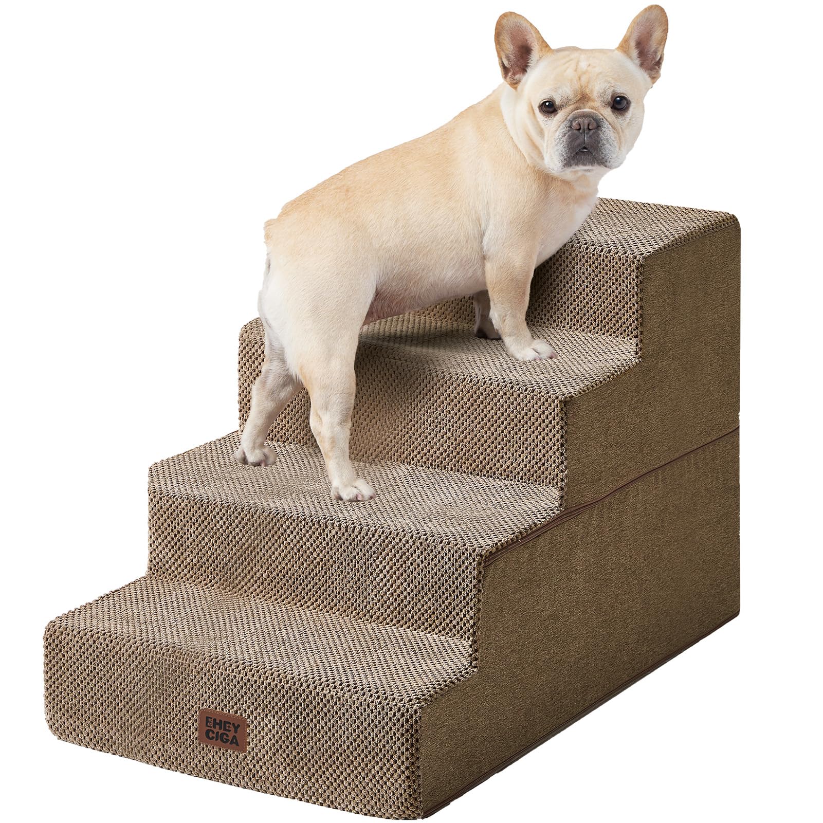 4-Step Dog Stairs for Bed – 18" Pet Steps for Small Dogs & Cats