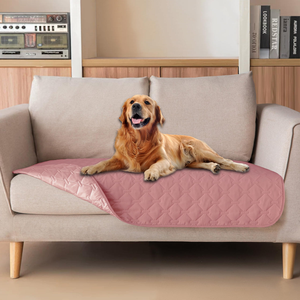 Reversible Quilted Pet Blanket for Beds & Sofas