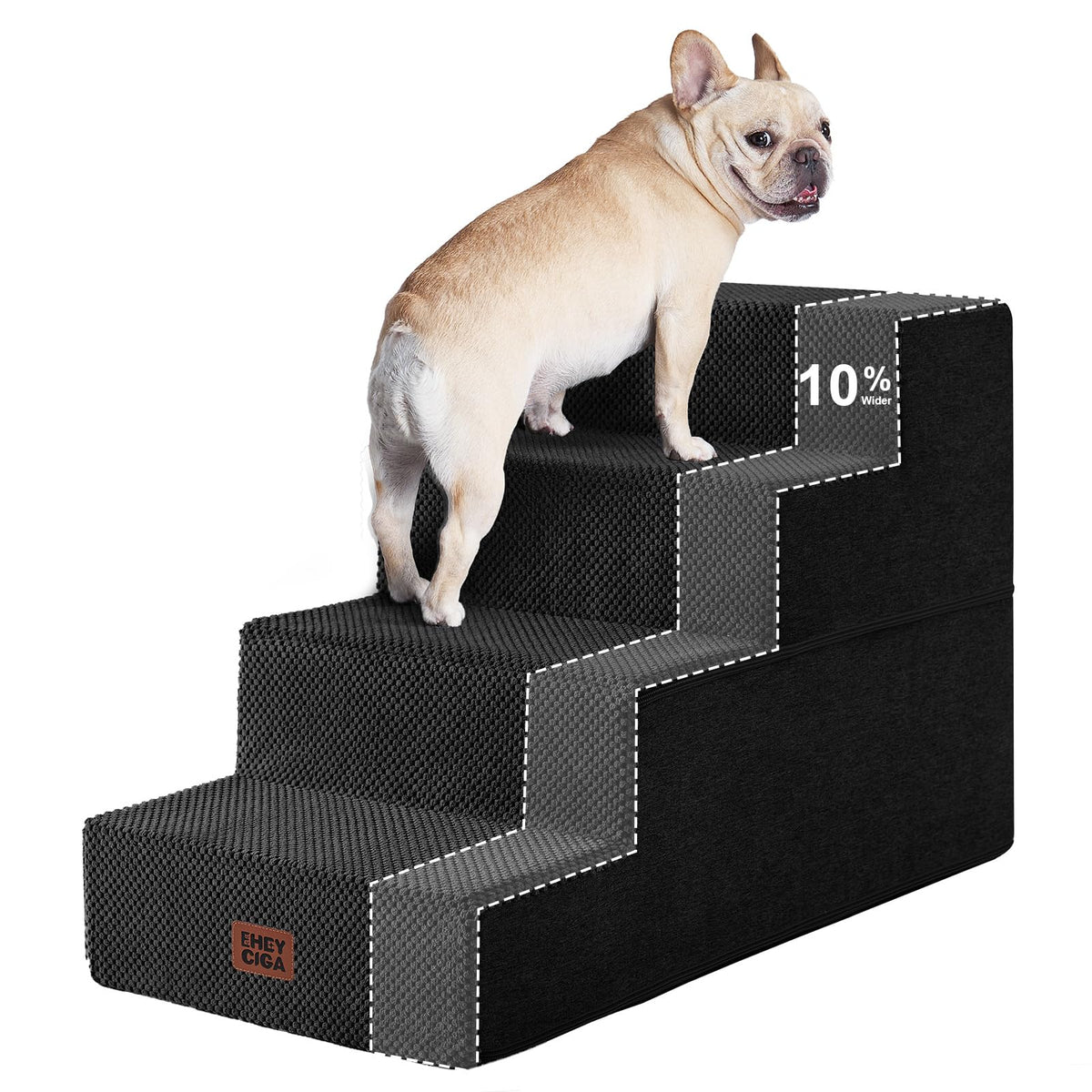 4-Step Dog Stairs for Bed – 18" Pet Steps for Small Dogs & Cats