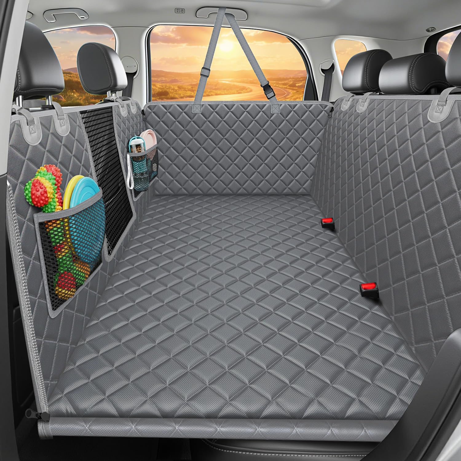 Hard-Bottom Dog Back Seat Extender & Car Cover
