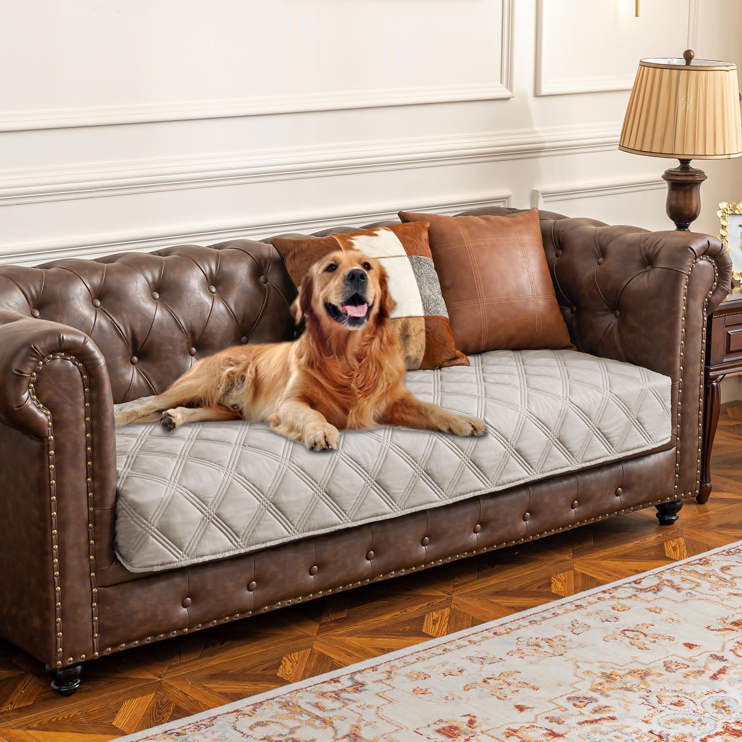 Reversible Quilted Pet Furniture Cover