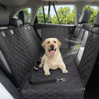 600D Dog Car Seat Cover with Non-Slip Backing and Seat Belt Openings