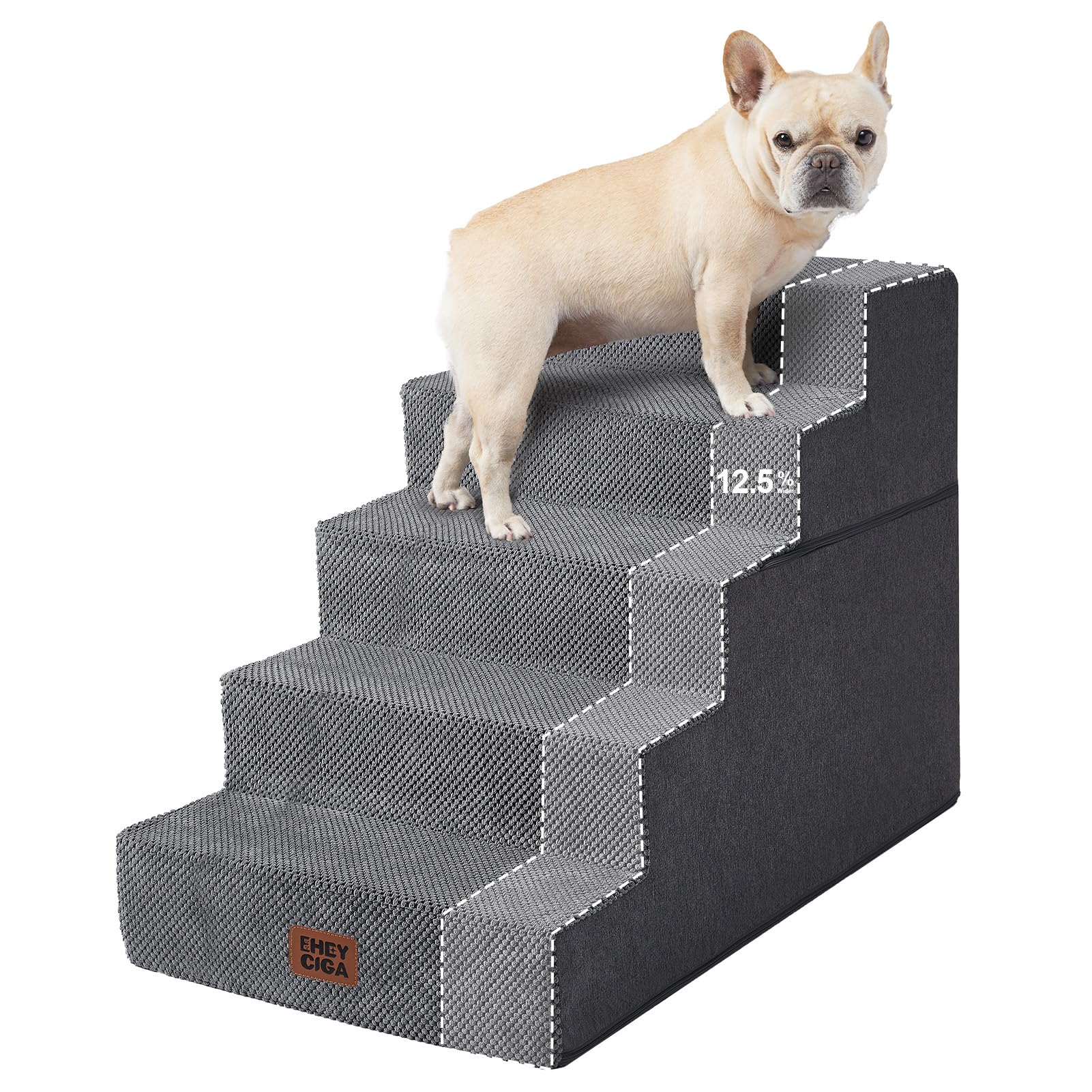 4-Step Dog Stairs for Bed – 18" Pet Steps for Small Dogs & Cats