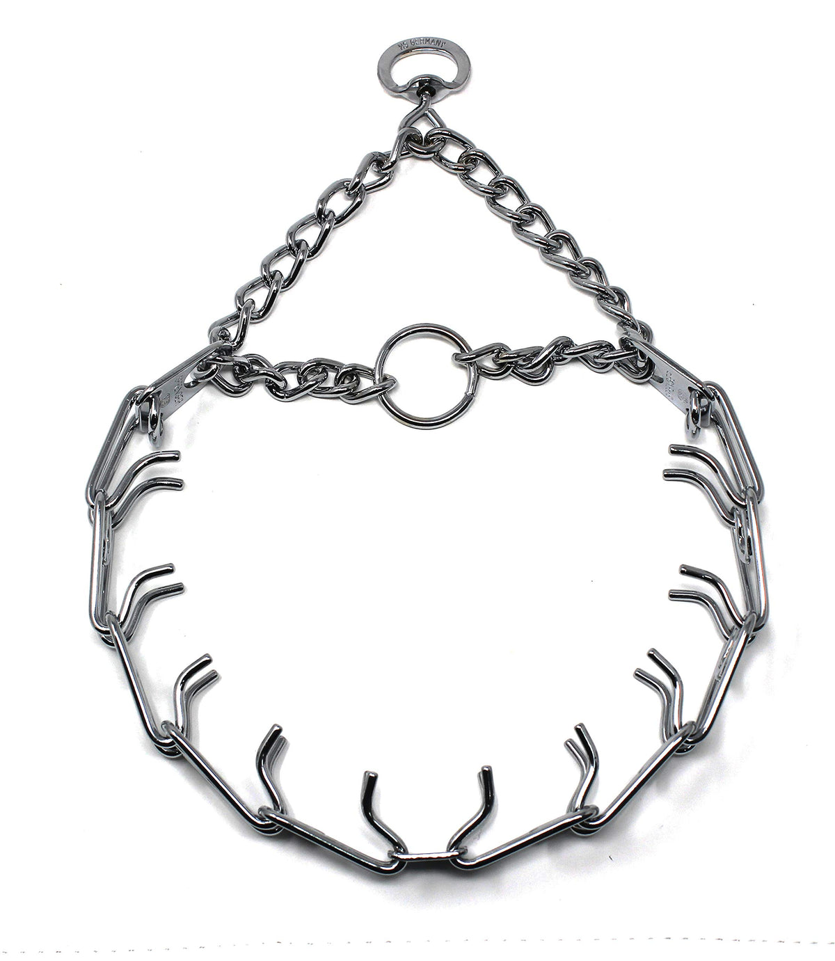 2.25mm Prong Dog Training Collar – Adjustable 14" Chrome-Plated Steel Pinch Collar