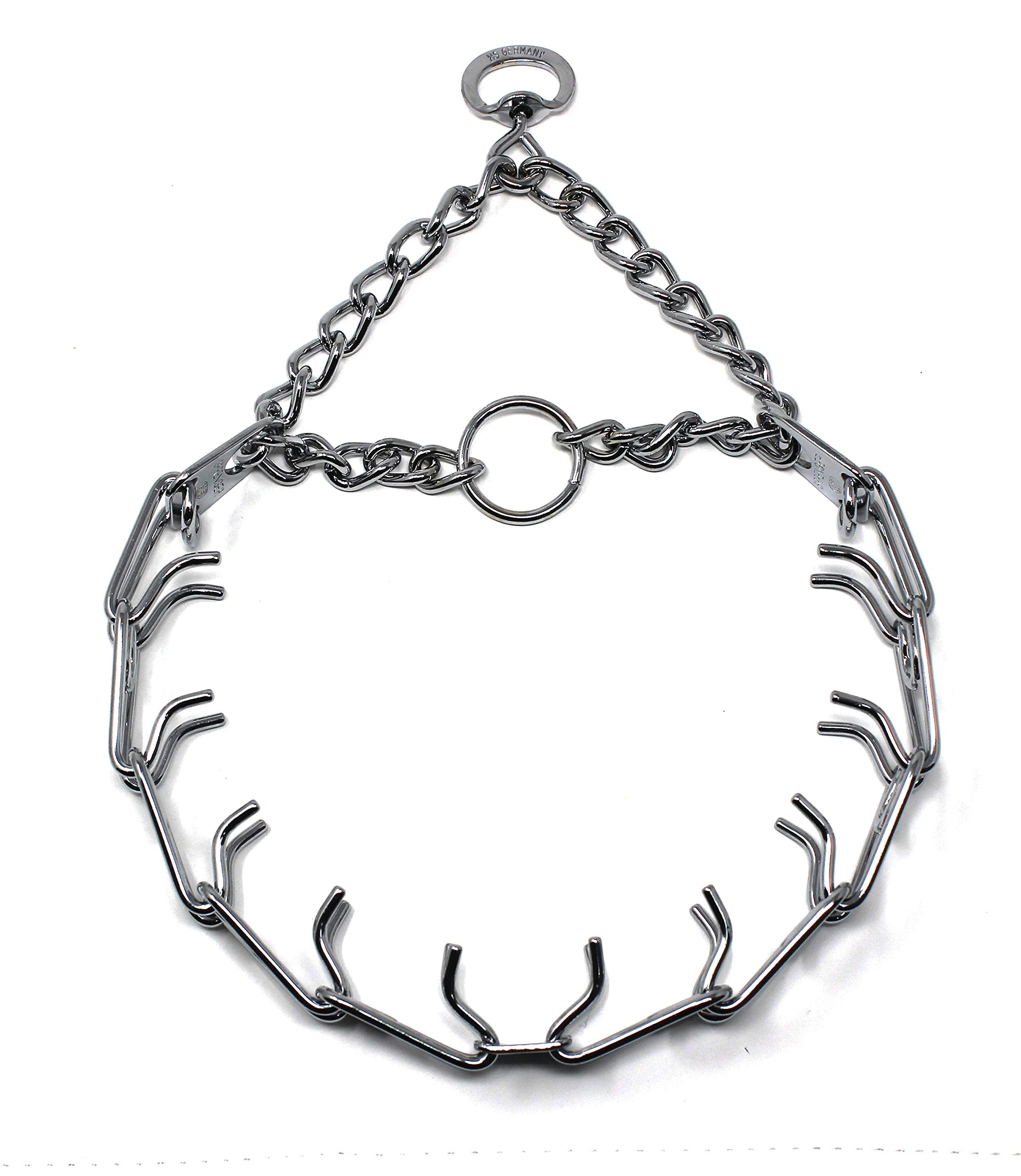 3.0mm Prong Dog Training Collar – 22" Adjustable Chrome-Plated Steel Collar