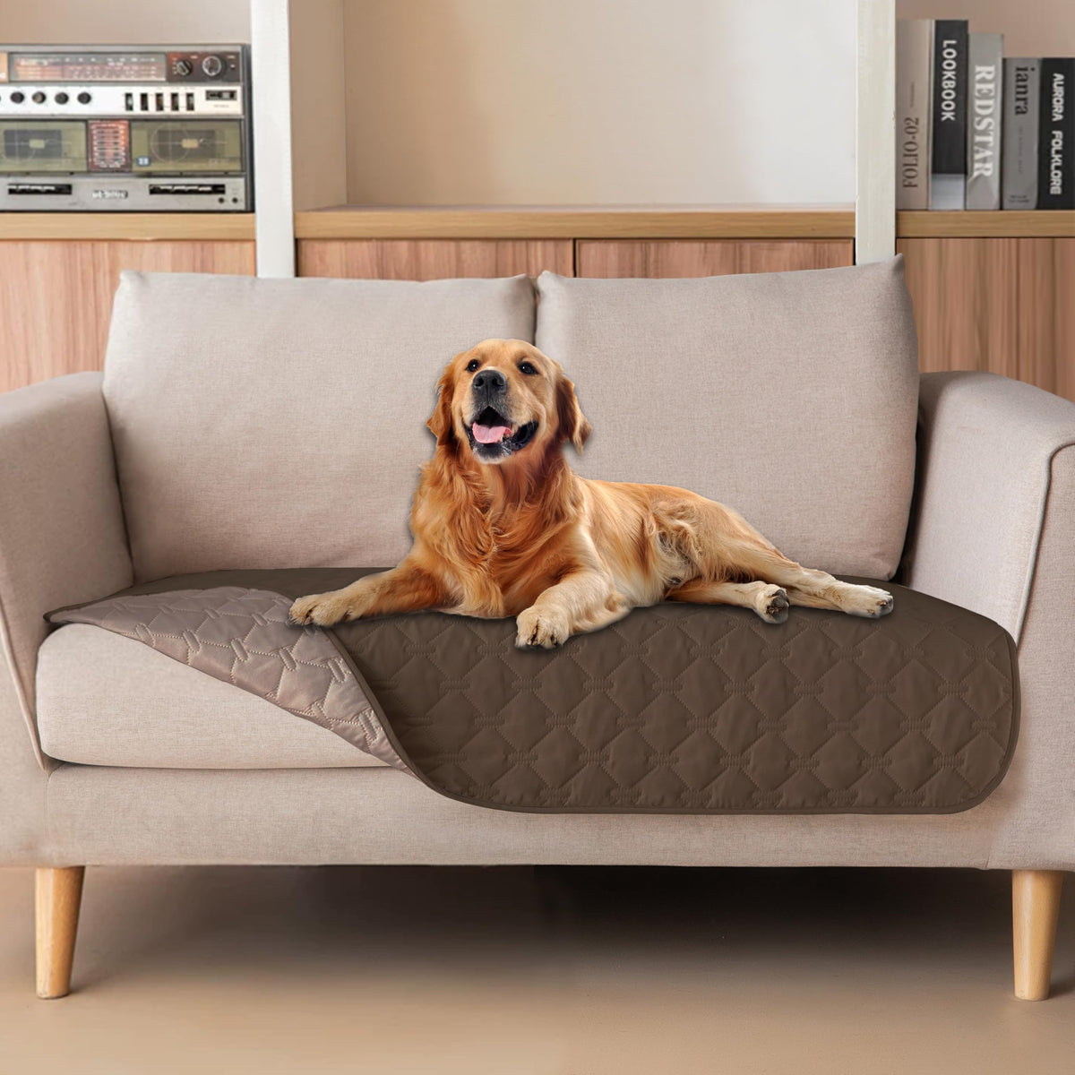 Reversible Quilted Pet Blanket for Beds & Sofas