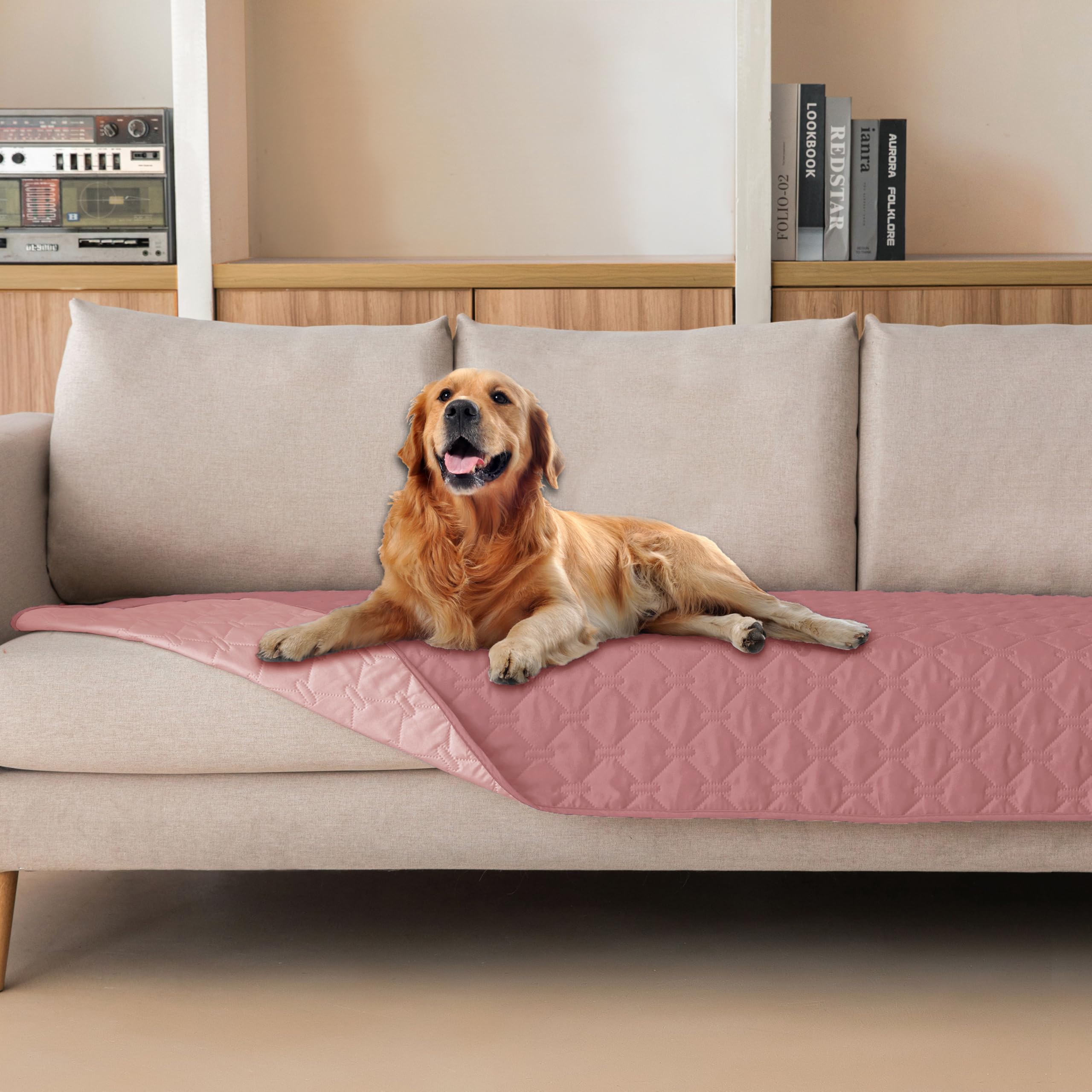 Reversible Quilted Pet Blanket for Beds & Sofas