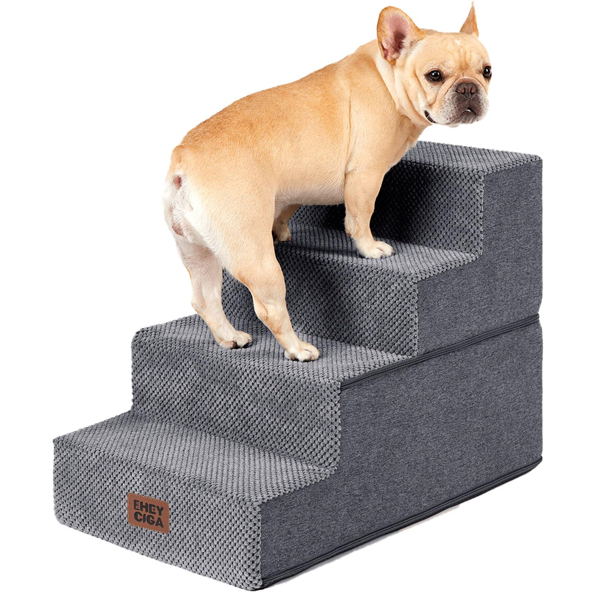 4-Step Dog Stairs for Bed – 18" Pet Steps for Small Dogs & Cats