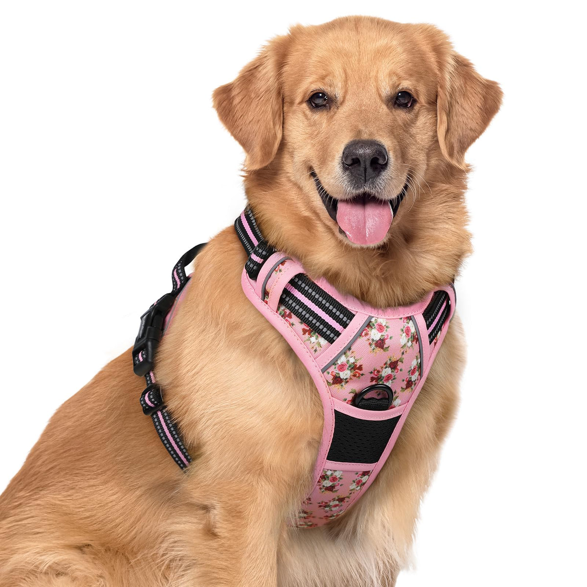 No Pull Dog Harness for Large Dogs – Adjustable Pet Vest with 2 Leash Clips