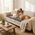Plush Ribbed Pet Couch Cover