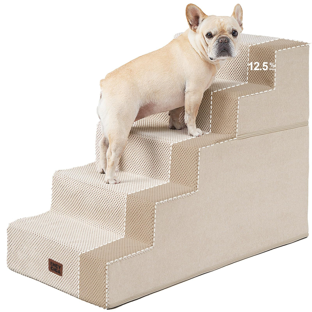 4-Step Dog Stairs for Bed – 18" Pet Steps for Small Dogs & Cats