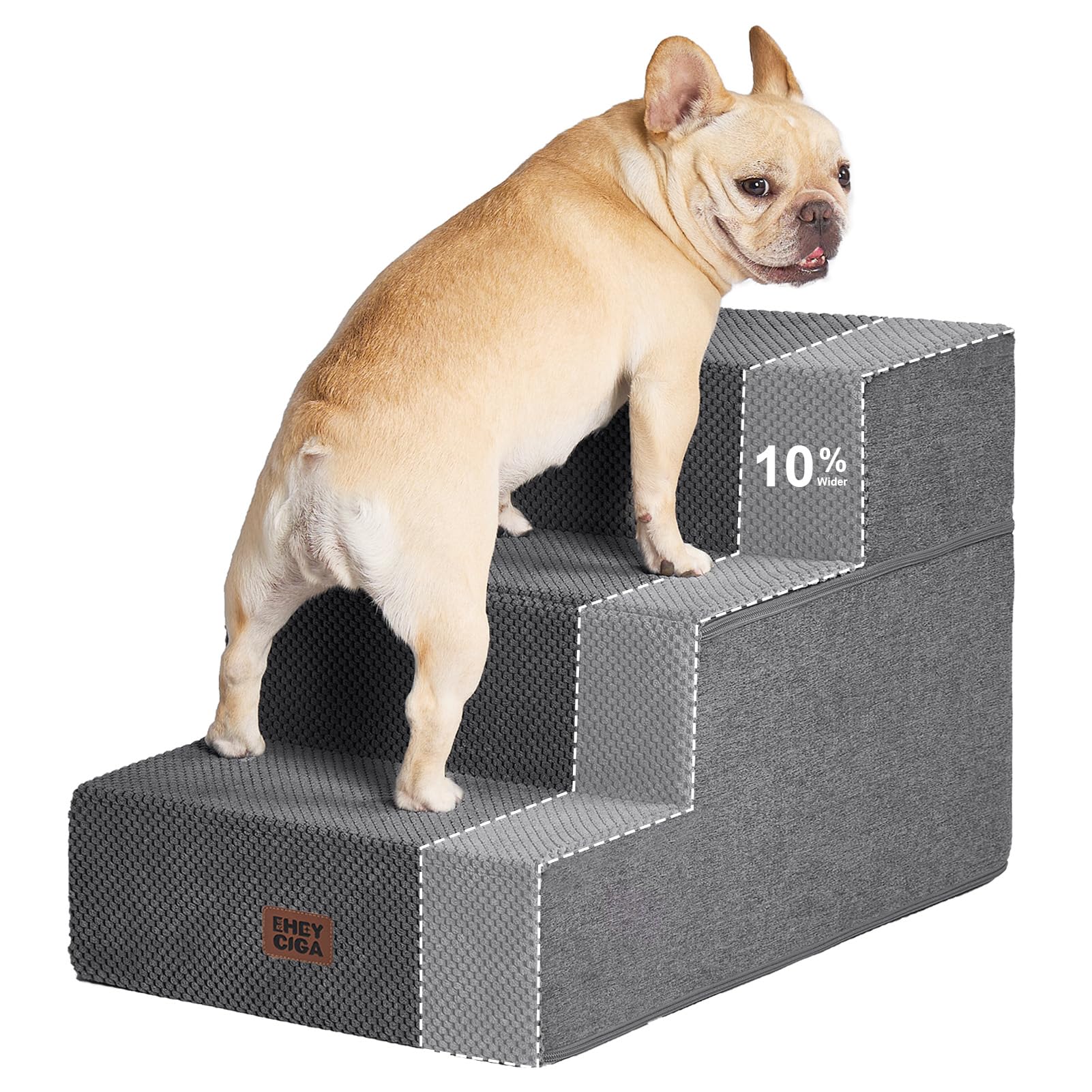 4-Step Dog Stairs for Bed – 18" Pet Steps for Small Dogs & Cats