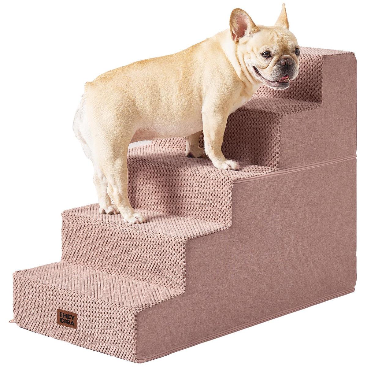 4-Step Dog Stairs for Bed – 18" Pet Steps for Small Dogs & Cats