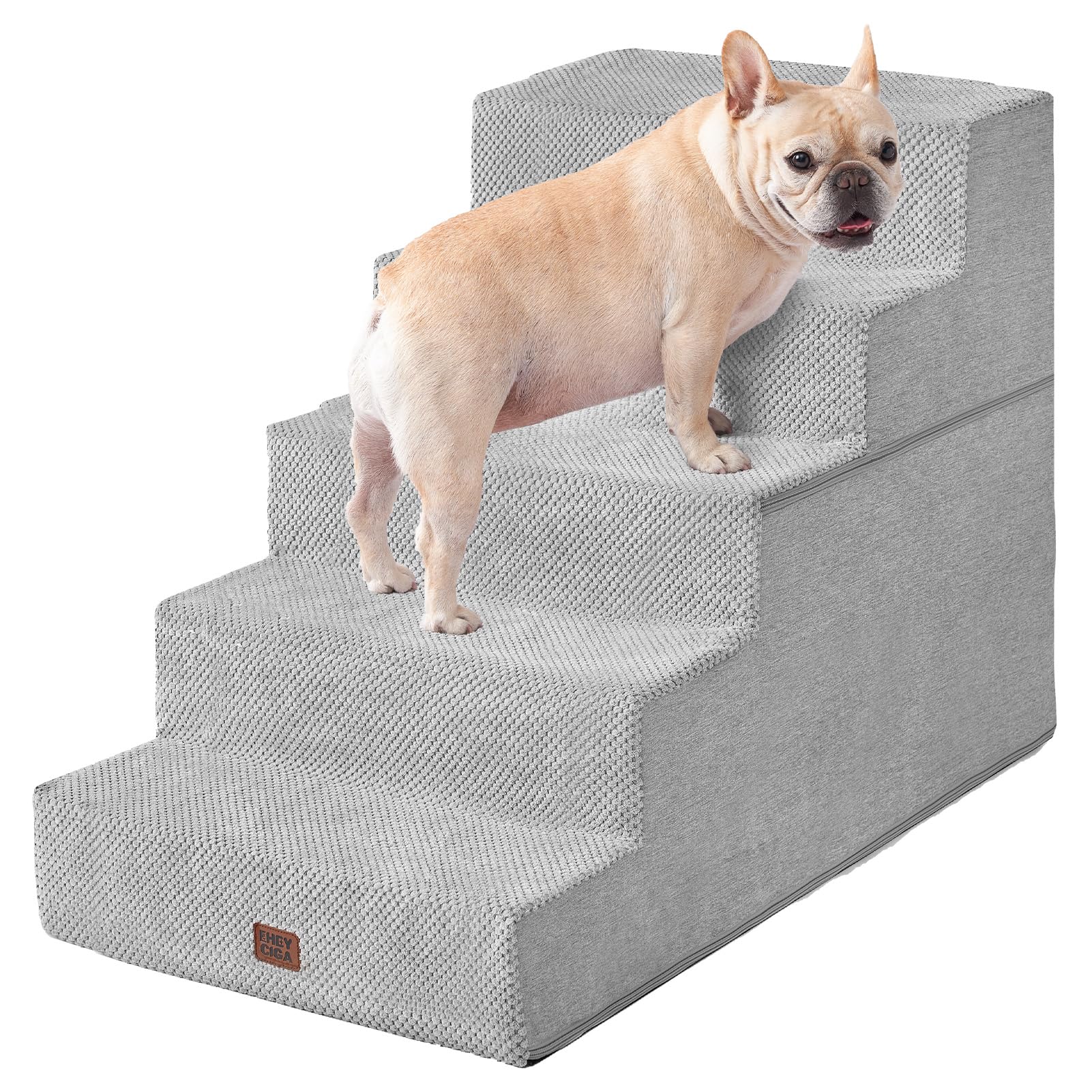 4-Step Dog Stairs for Bed – 18" Pet Steps for Small Dogs & Cats