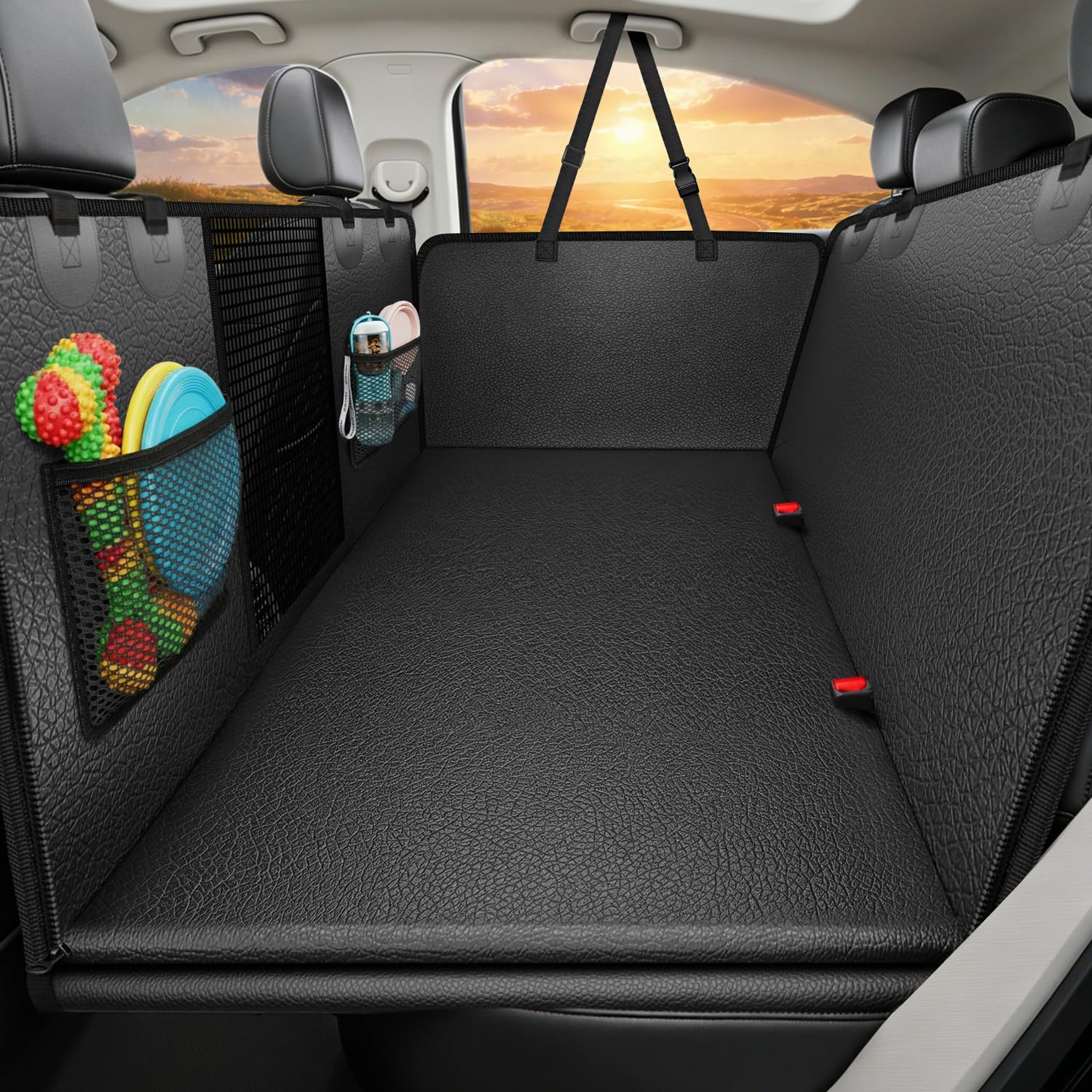 Hard-Bottom Dog Back Seat Extender & Car Cover