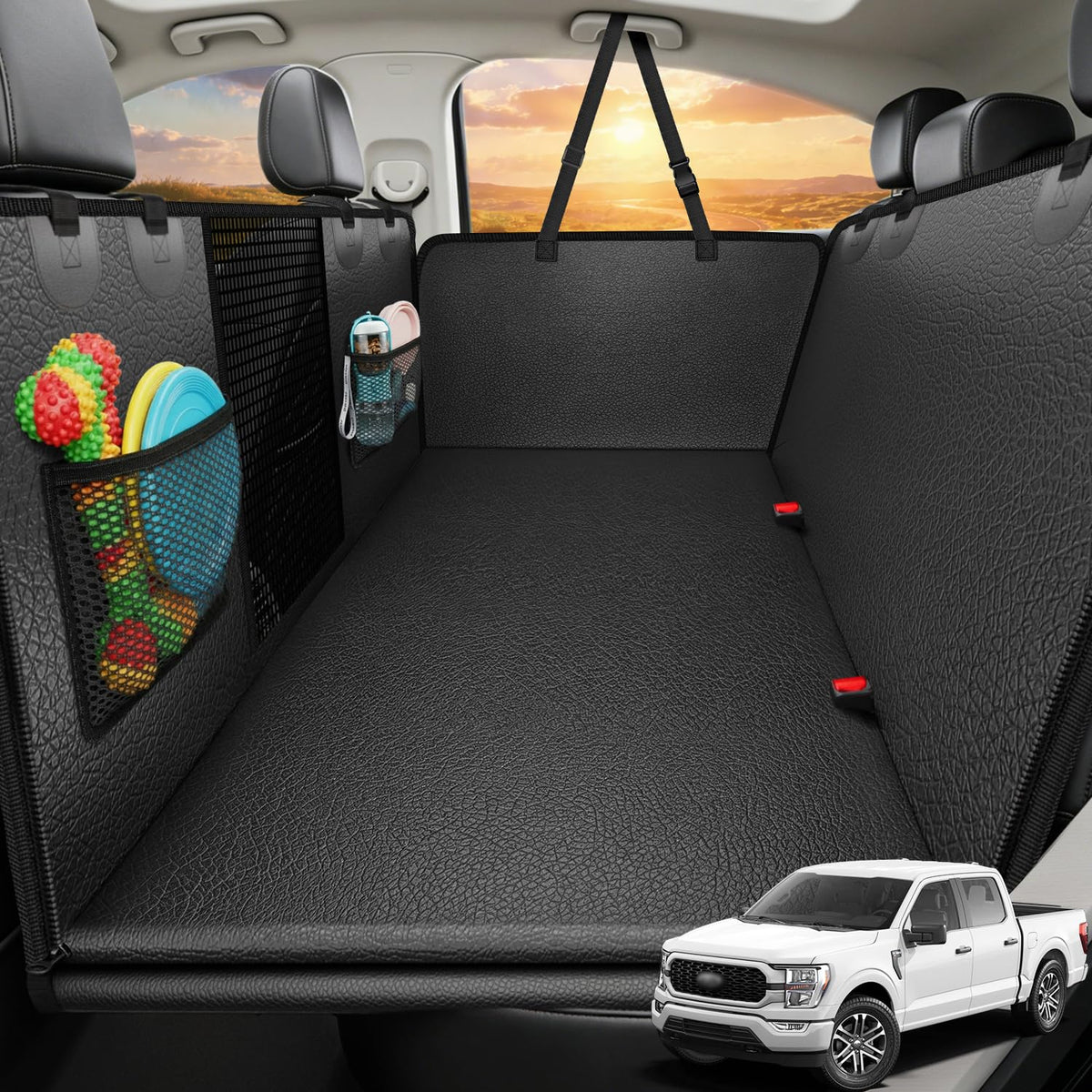 Hard-Bottom Dog Back Seat Extender & Car Cover