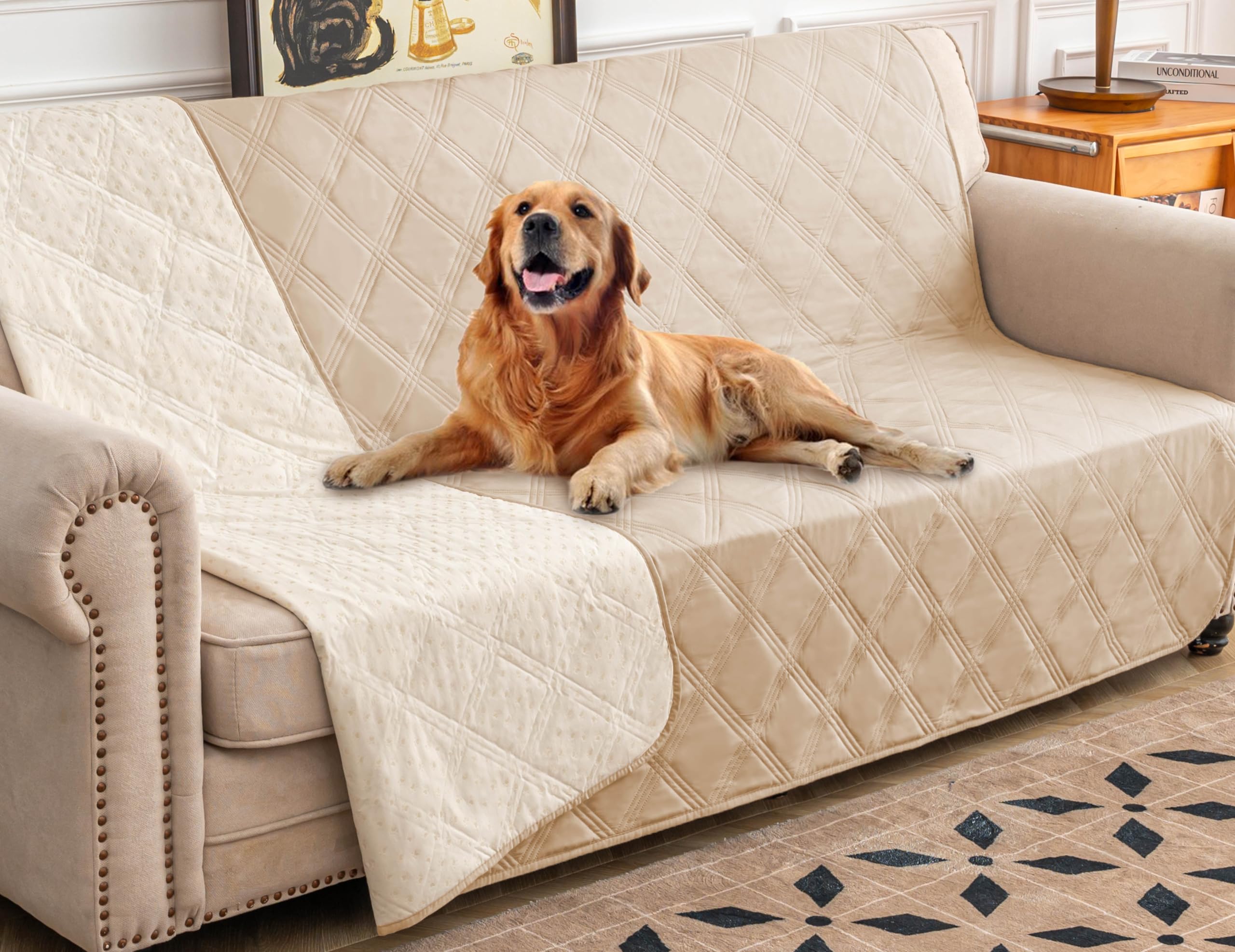 Reversible Quilted Pet Furniture Cover