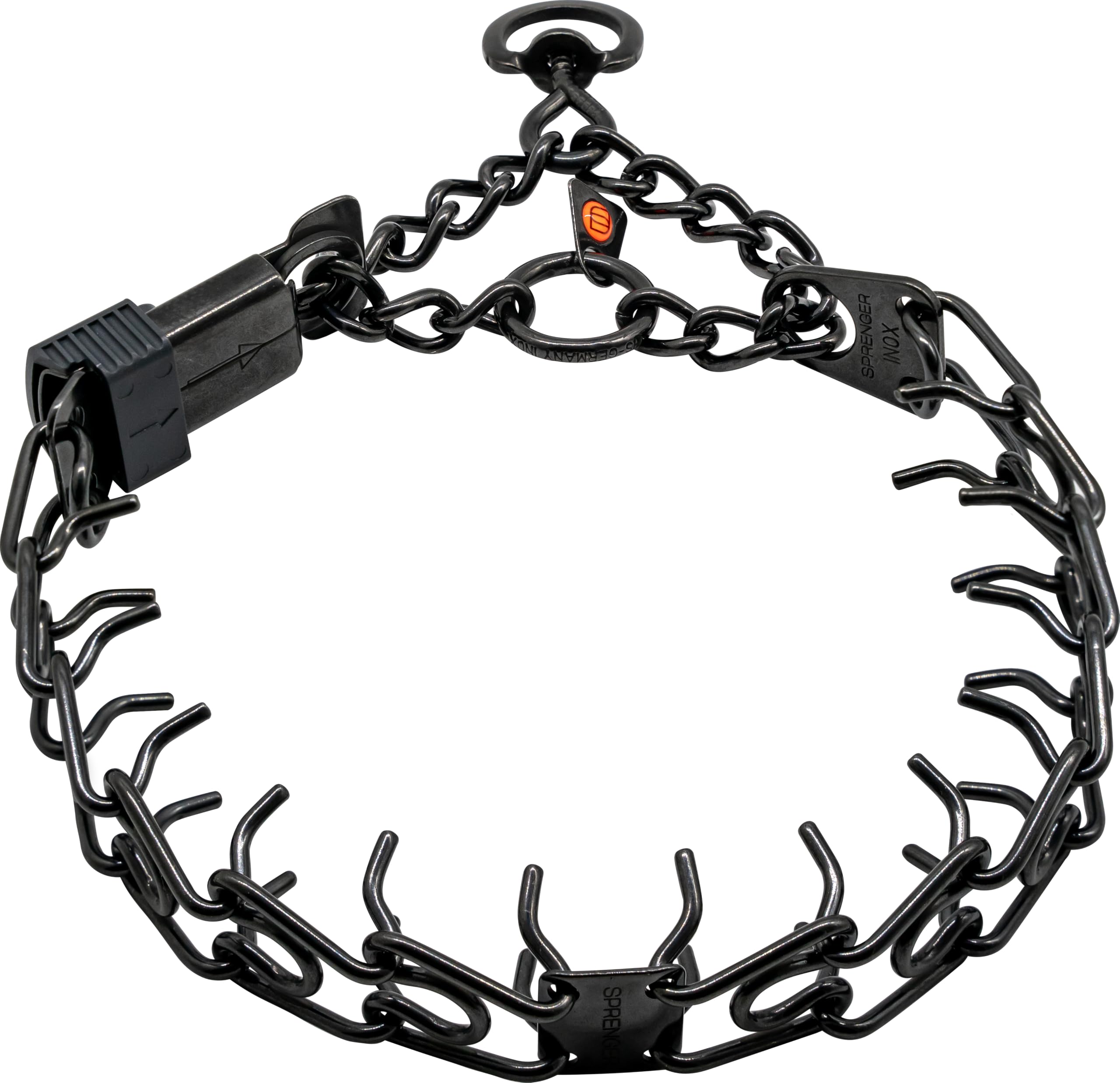 3.0mm Prong Dog Training Collar – 22" Adjustable Chrome-Plated Steel Collar