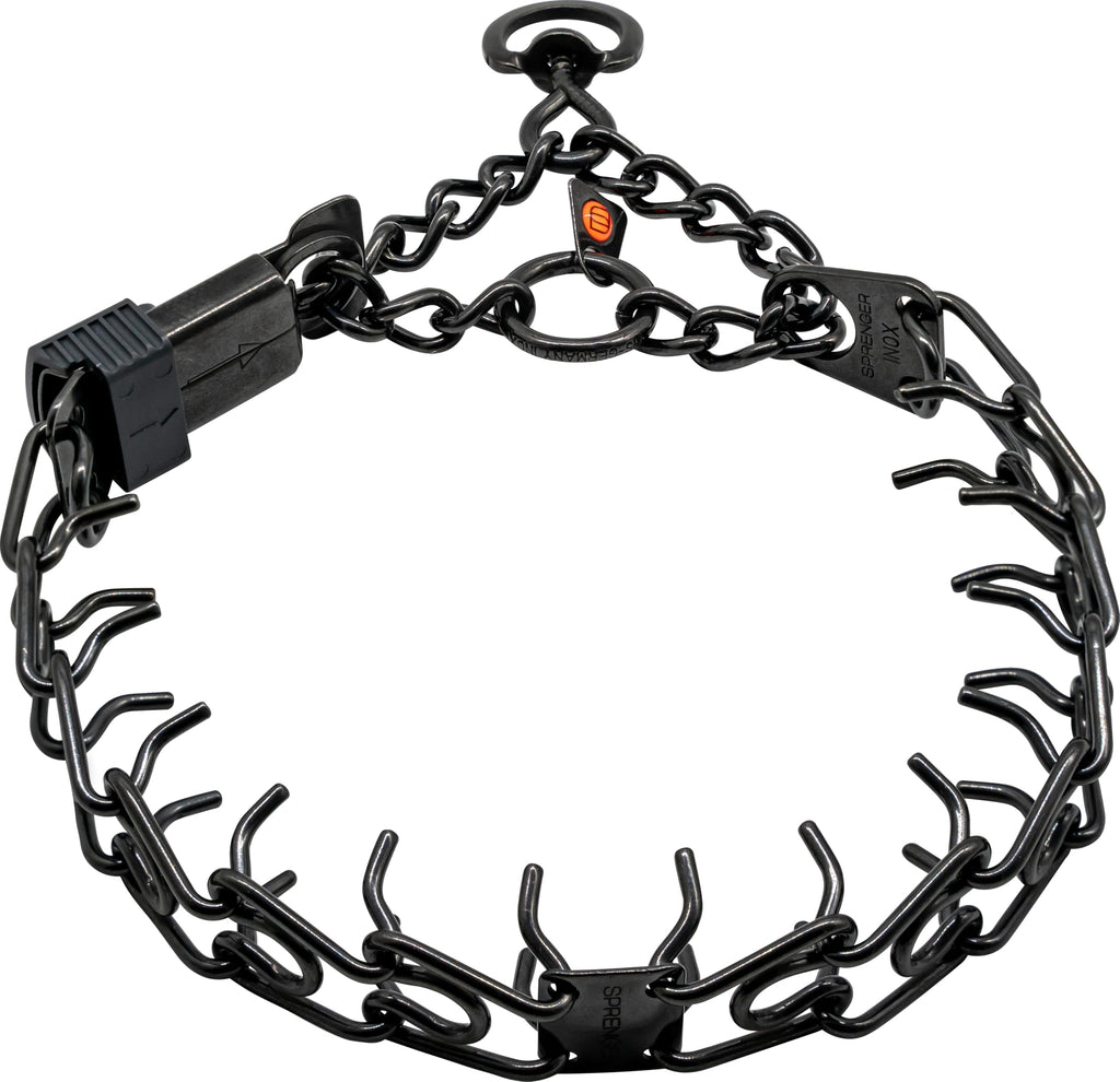 2.25mm Prong Dog Training Collar – Adjustable 14" Chrome-Plated Steel Pinch Collar