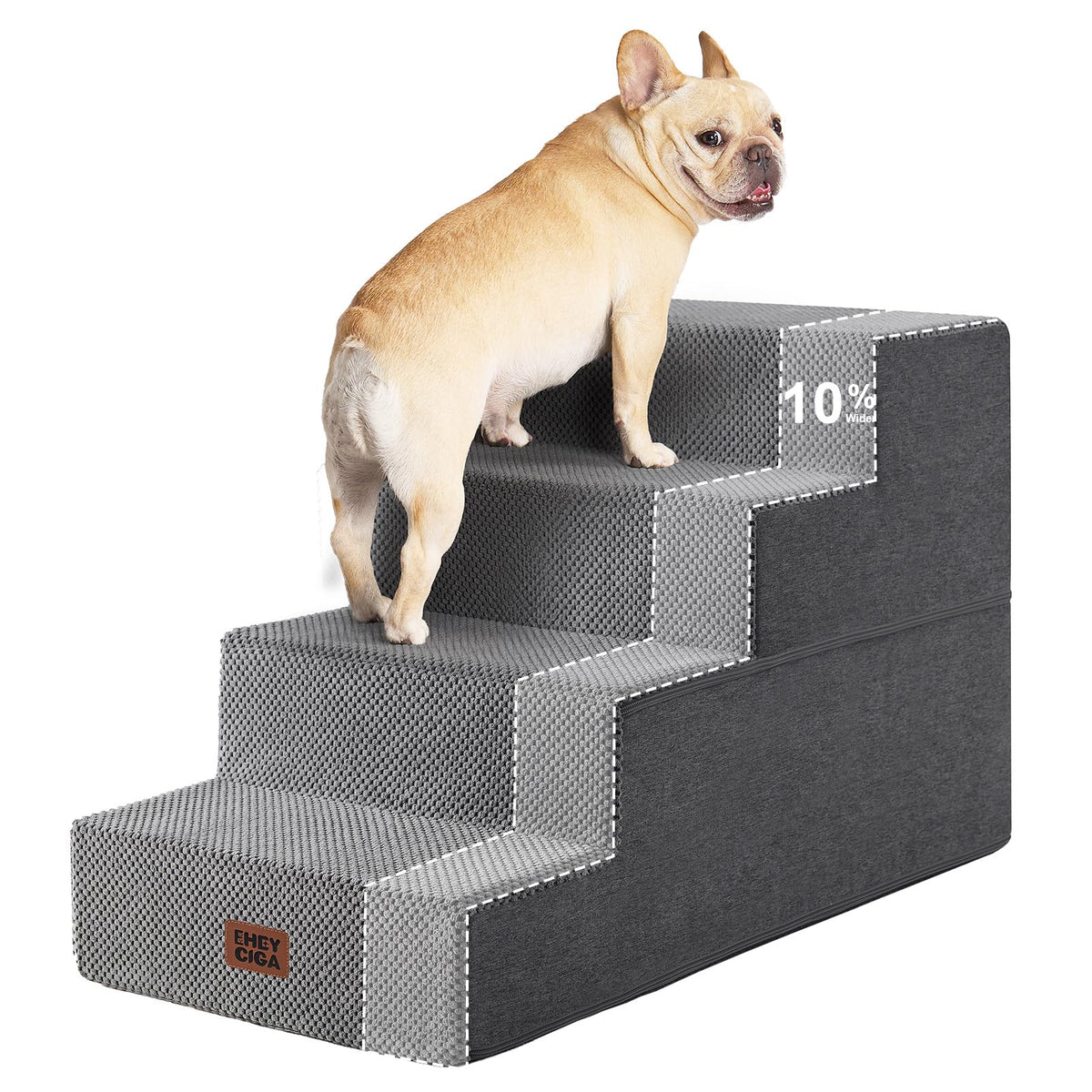 4-Step Dog Stairs for Bed – 18" Pet Steps for Small Dogs & Cats