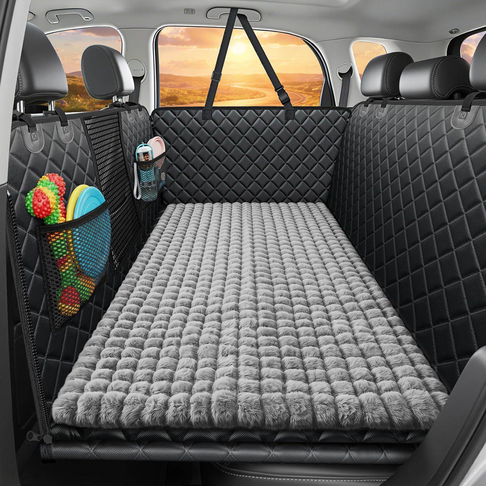 Hard-Bottom Dog Back Seat Extender & Car Cover