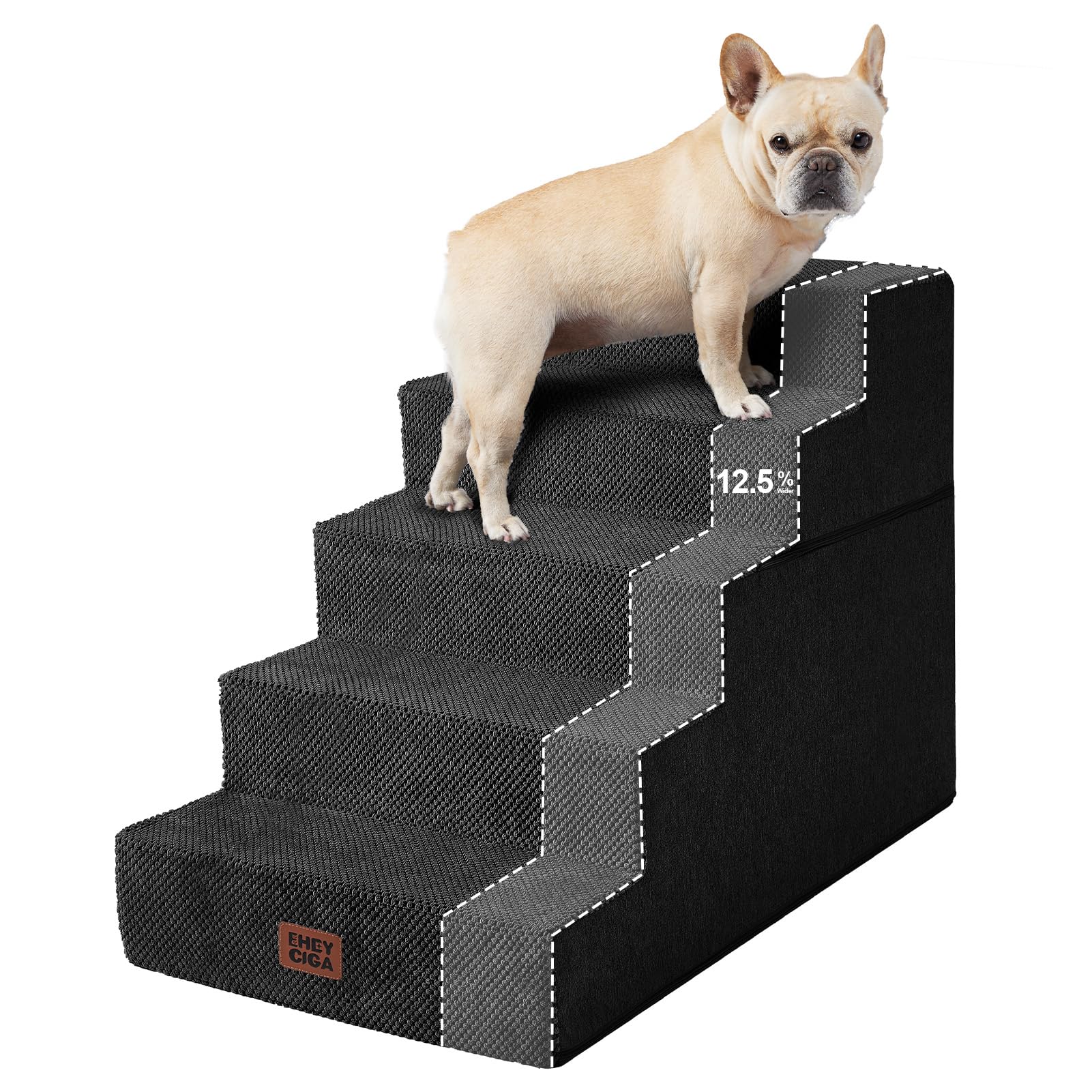 4-Step Dog Stairs for Bed – 18" Pet Steps for Small Dogs & Cats