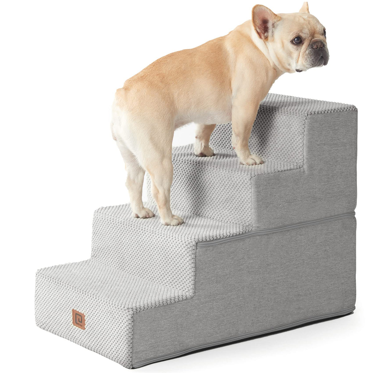 4-Step Dog Stairs for Bed – 18" Pet Steps for Small Dogs & Cats