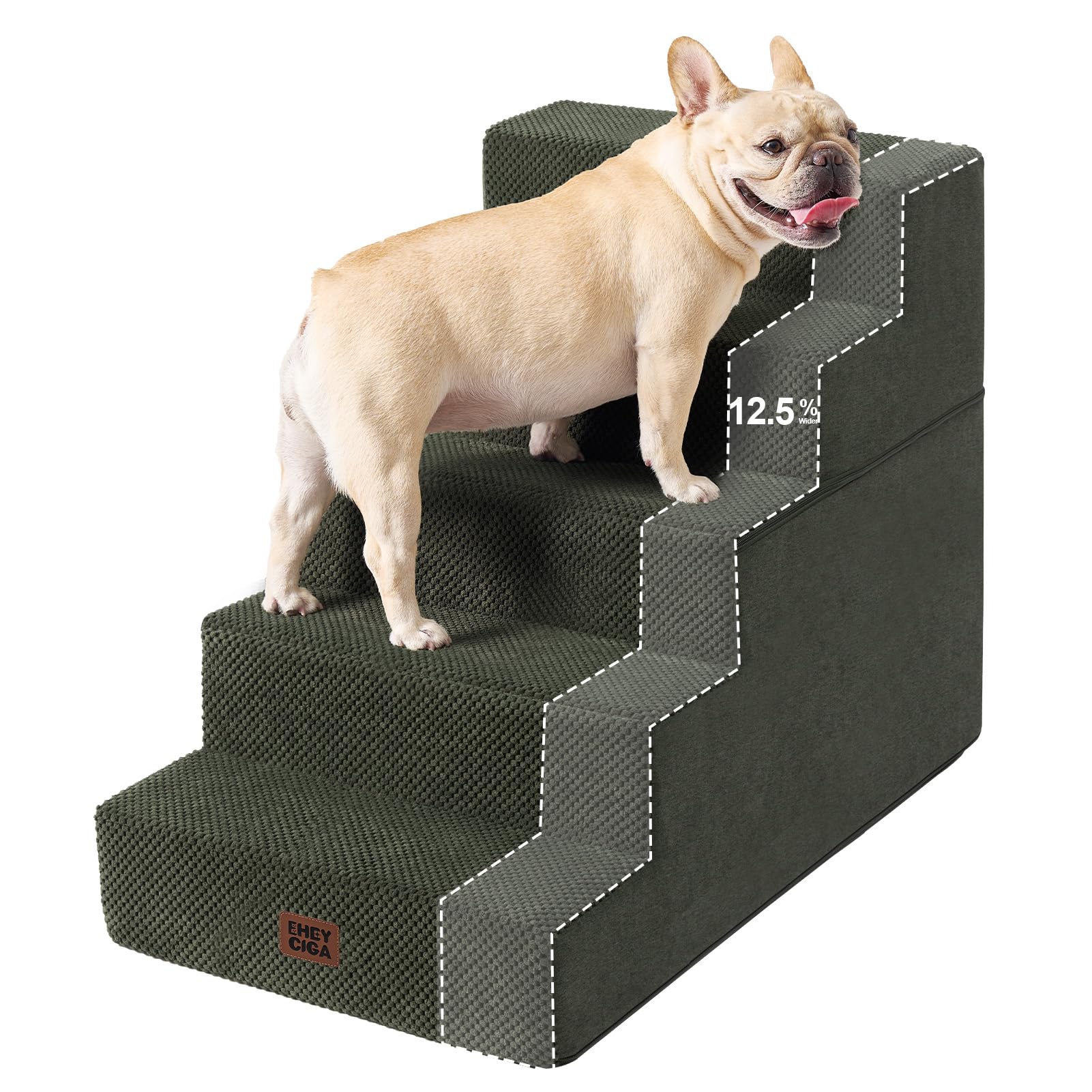 4-Step Dog Stairs for Bed – 18" Pet Steps for Small Dogs & Cats